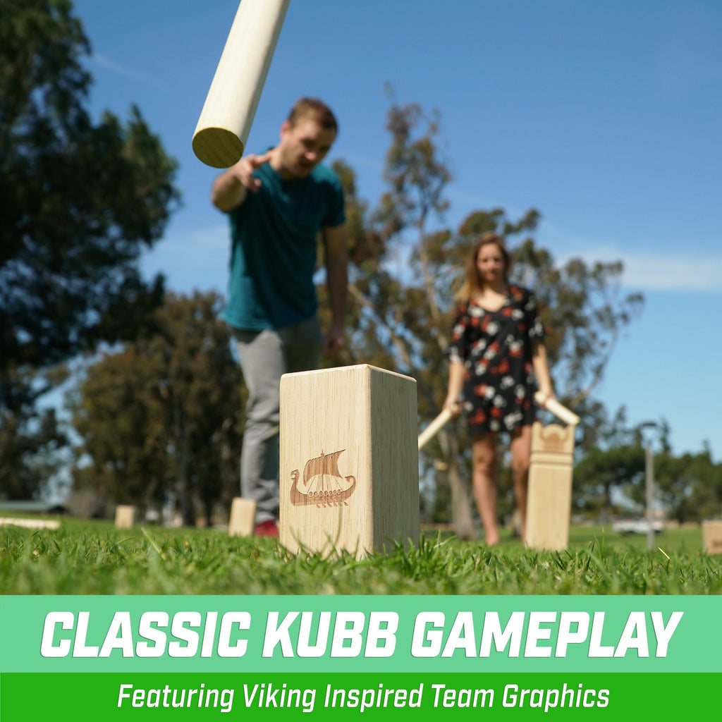 GoSports Backyard Size Kubb Viking Clash Toss Game Set for Kids & Adults Kubb playgosports.com 
