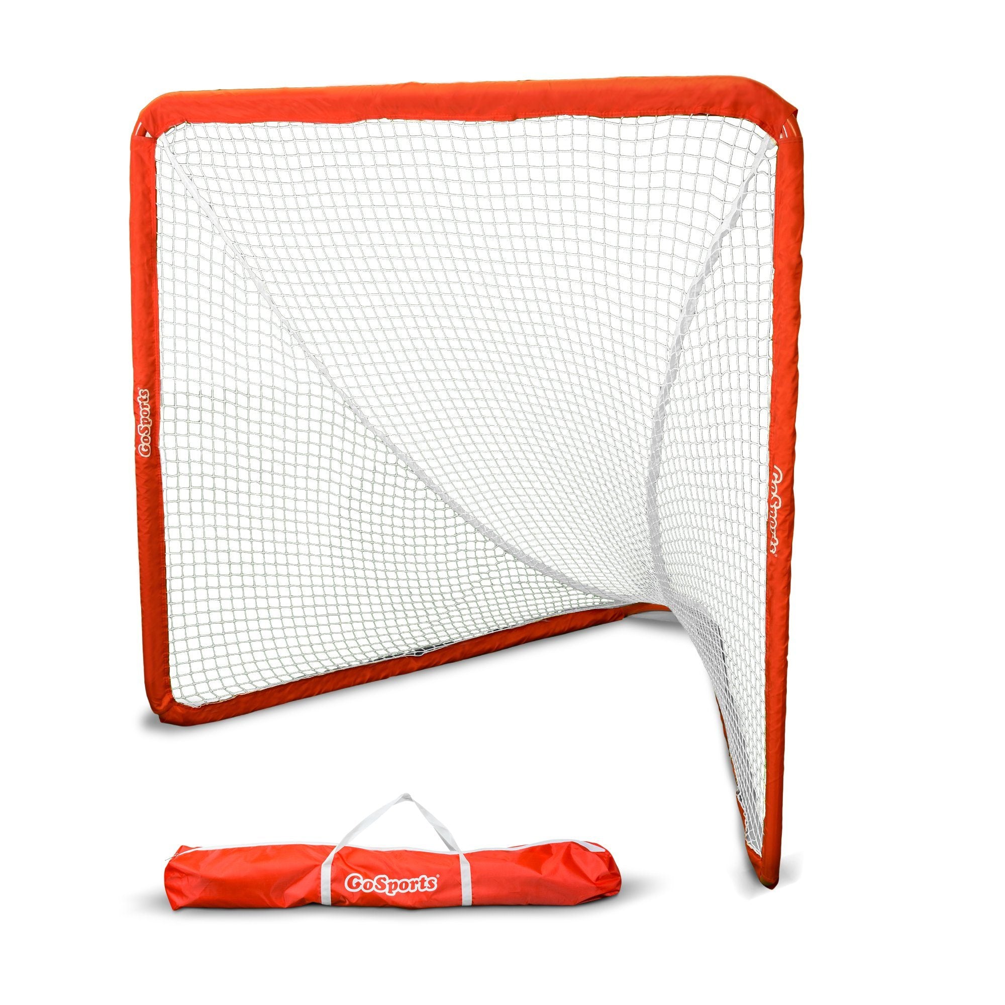 the goal set includes a net, a ball and a bag