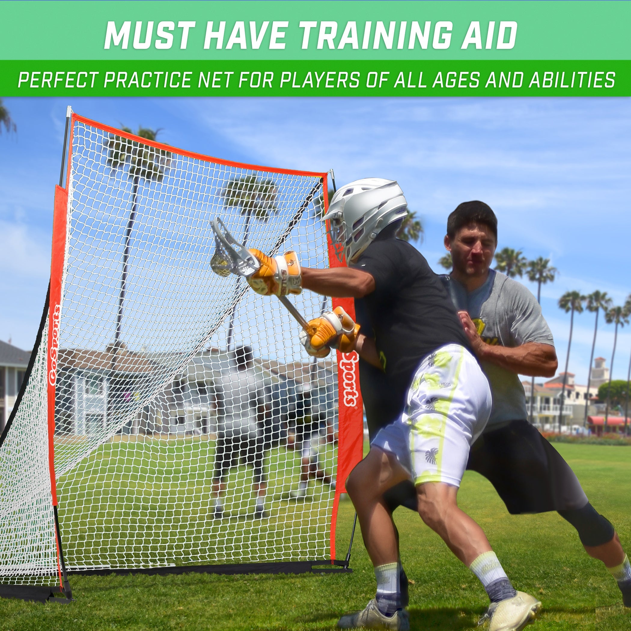 a man in a helmet and gloves is hitting a soccer ball