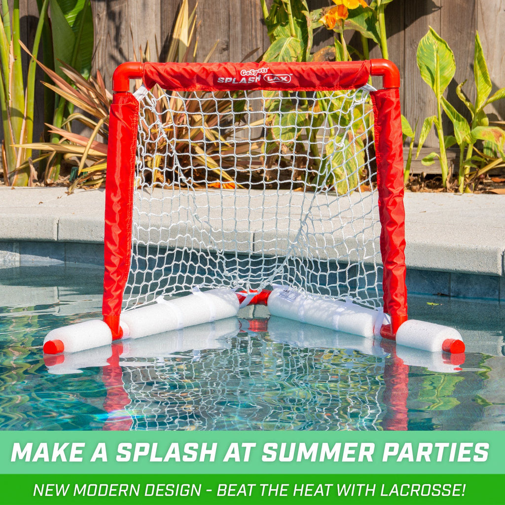GoSports Lacrosse Floating Pool Goal Set | Includes Lacrosse Water Goal, 2 Lacrosse Sticks and 4 Soft Rubber Balls Lacrosse playgosports.com 