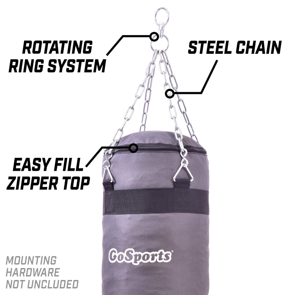 GoSports Fillable Punching Bag Training Aid – Great for Boxing, MMA, Muay Thai and More, Fill with Clothes and Rags Martial Arts playgosports.com 