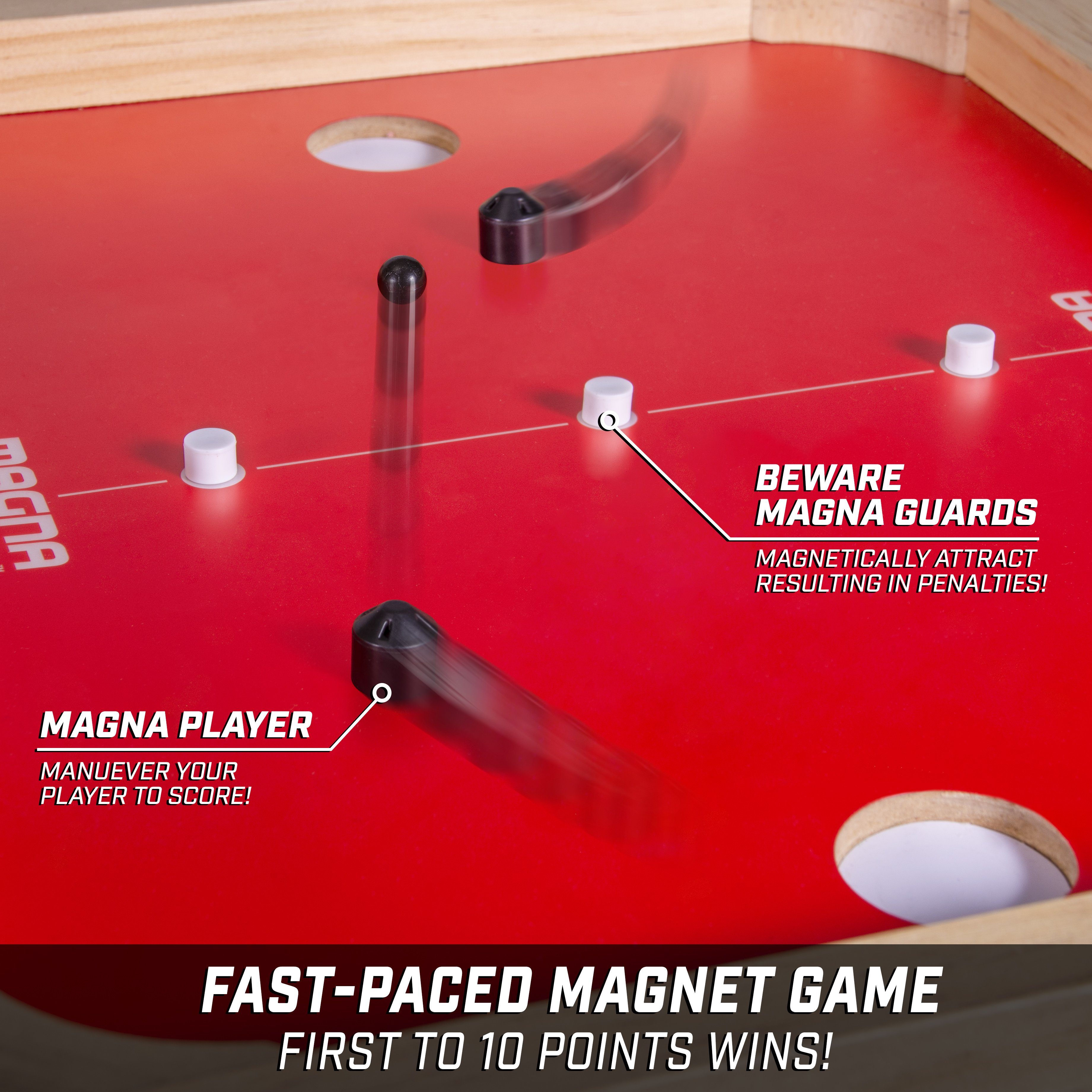 a close up of a table top with a hockey puck