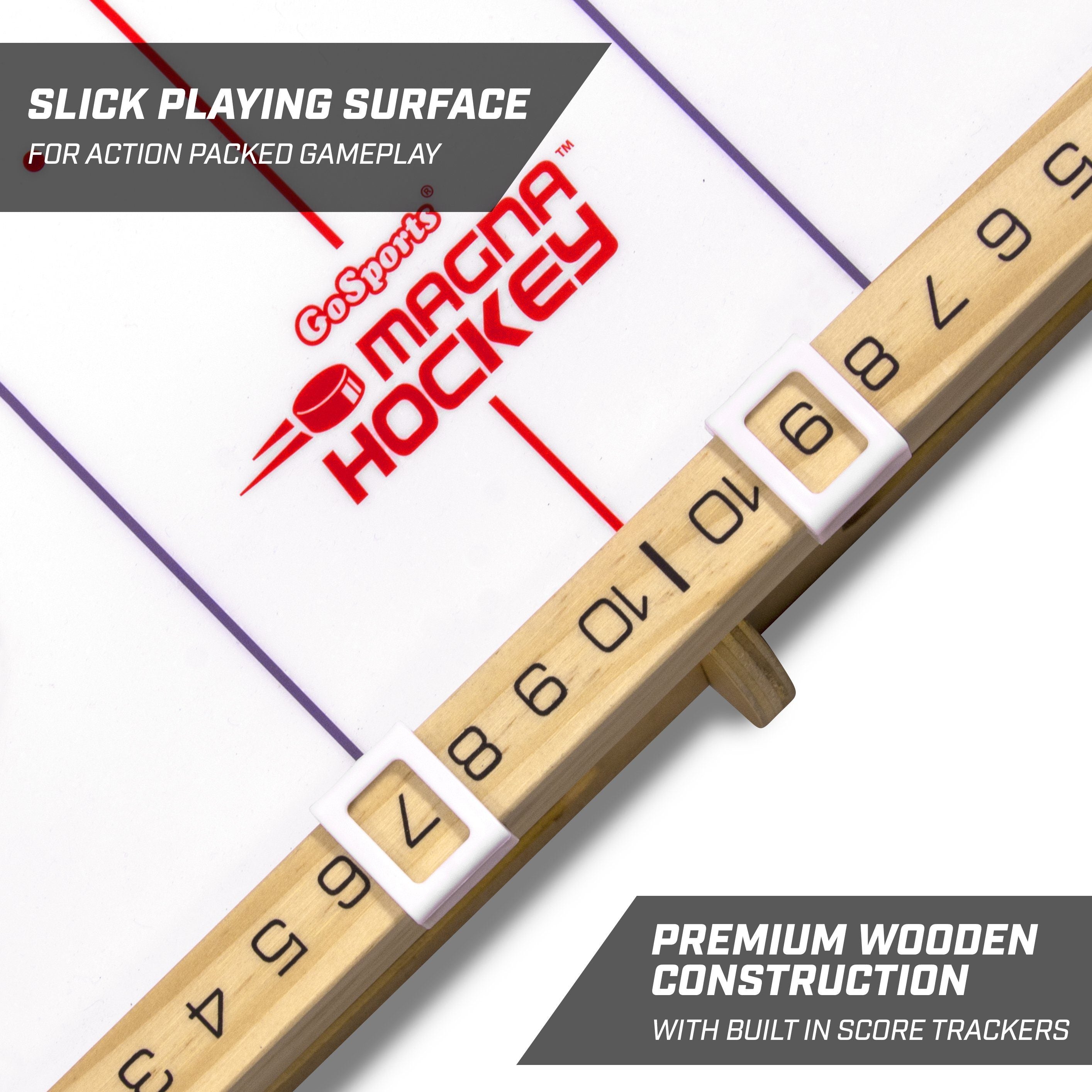 a close up of a hockey stick with the words, ' puck puck '