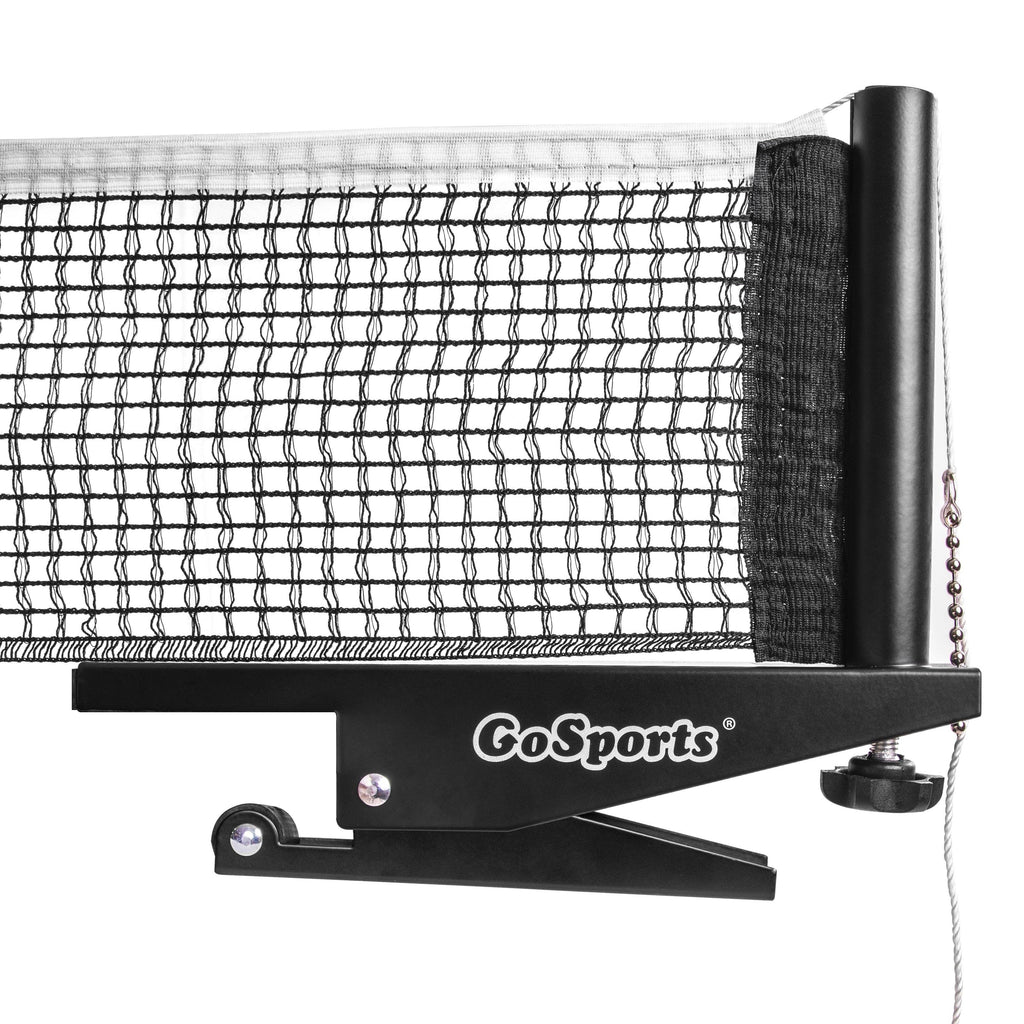 GoSports Universal Regulation Table Tennis Net with Clamps | 72 Inch Tournament Regulation Net with Adjustable Side Posts Pickle Ball playgosports.com 
