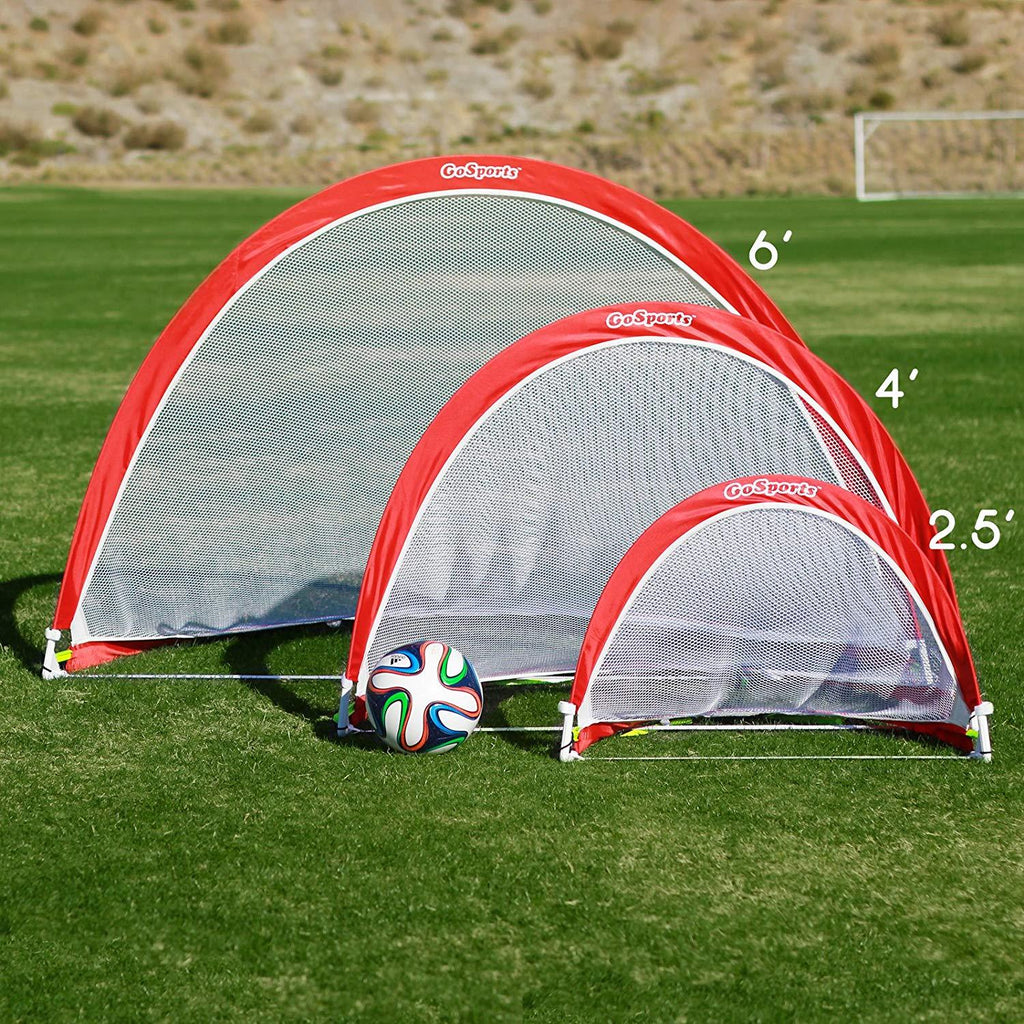 GoSports 2.5 Foot Portable Pop Up Soccer Goals for Backyard - Kids & Adults - Set of 2 Nets with Agility Training Cones and Carrying Case Soccer Goal playgosports.com 