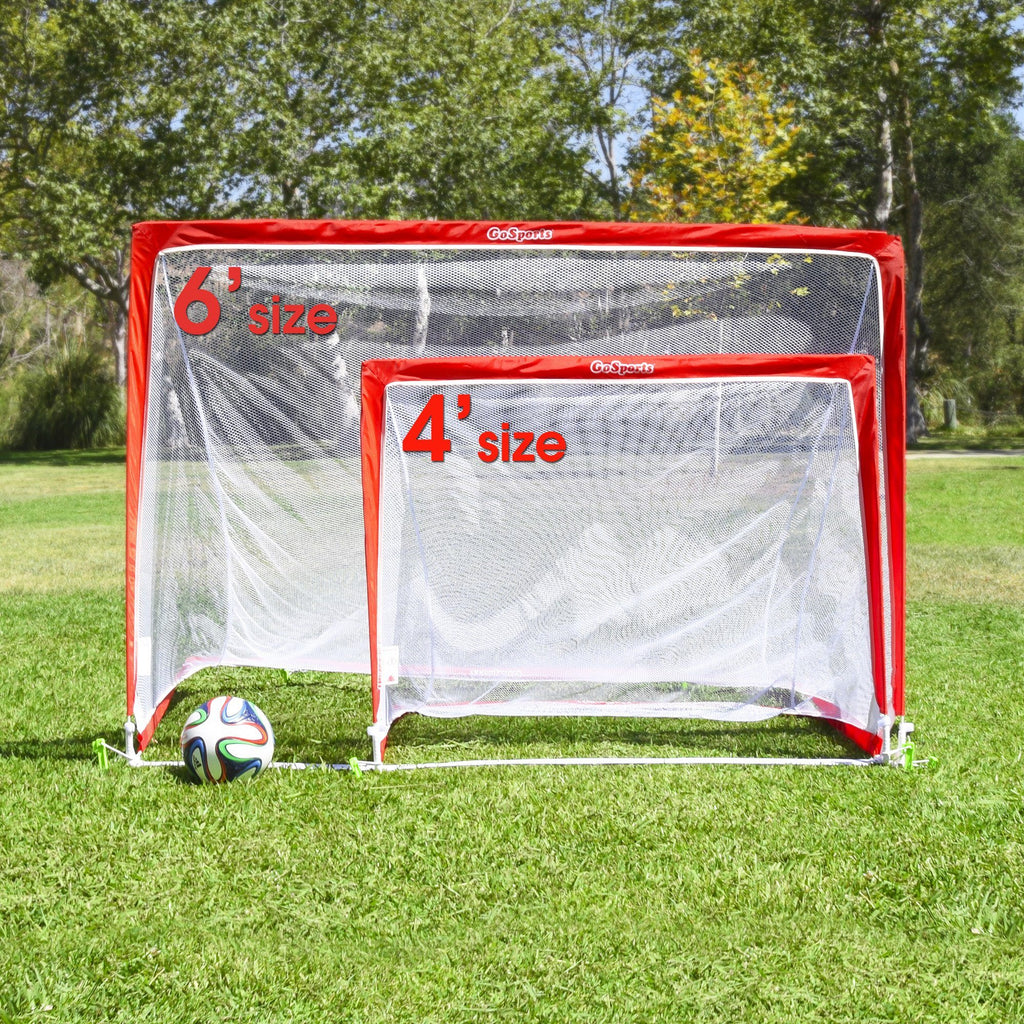GoSports 4 Foot Portable Pop Up Soccer Goals for Backyard - Kids & Adults - Set of 2 Nets with Agility Training Cones and Carrying Case Soccer Goal playgosports.com 