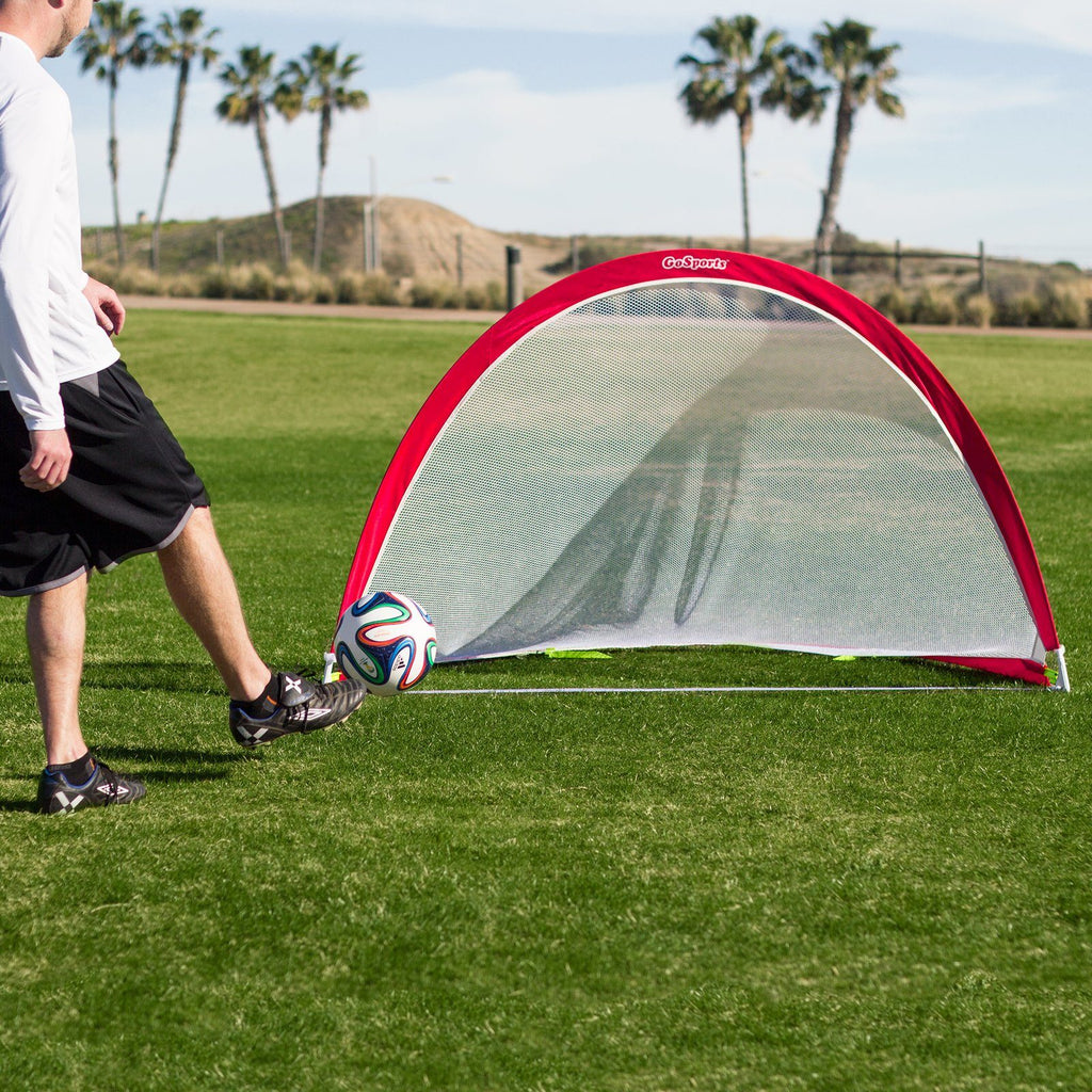 GoSports 6 Foot Portable Pop Up Soccer Goals for Backyard - Kids & Adults - Set of 2 Nets with Agility Training Cones and Carrying Case Soccer Goal playgosports.com 