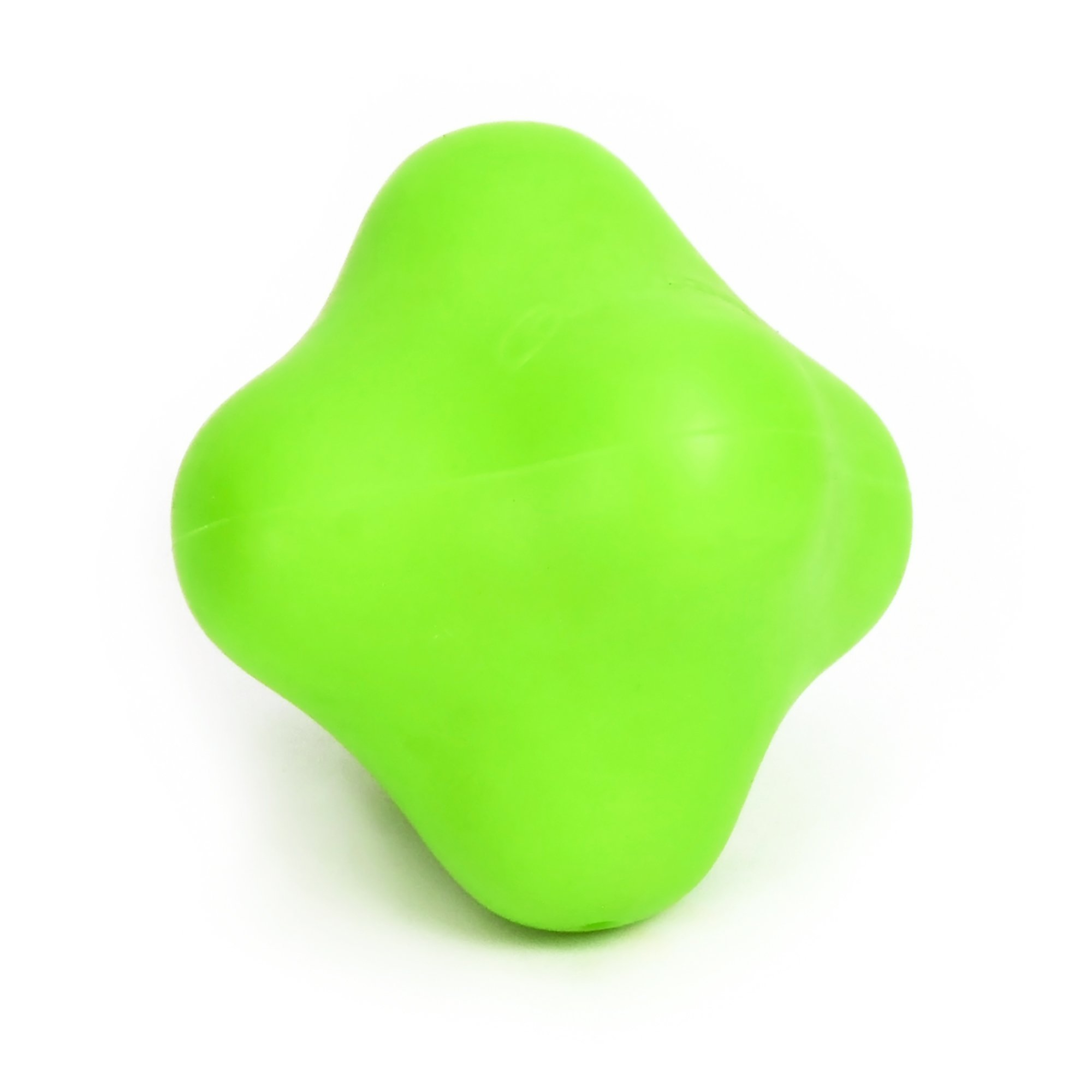 a green plastic star shaped object on a white background