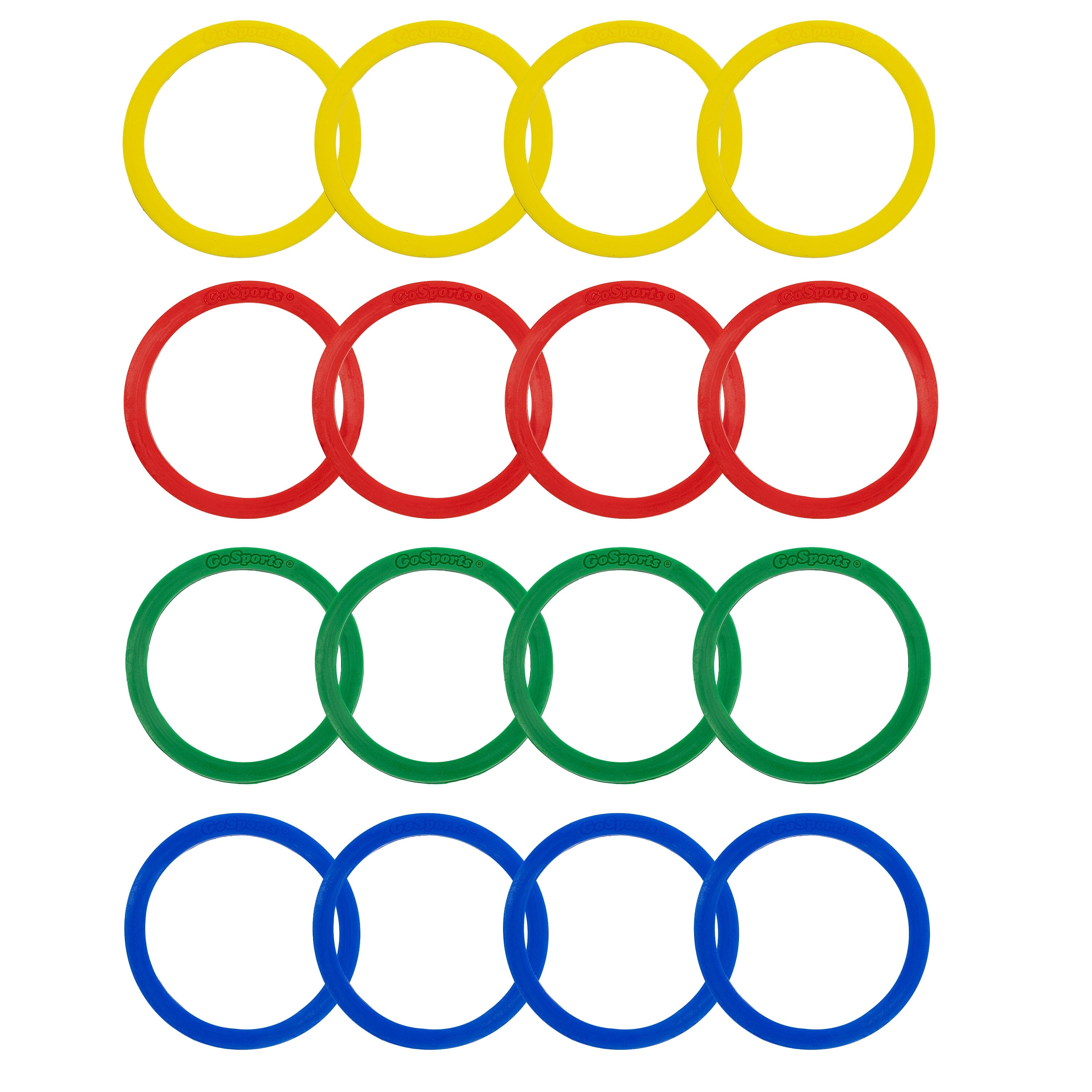 a set of rings with different colors