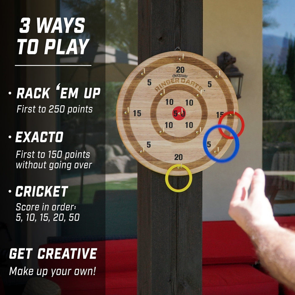 GoSports Ringer Darts Toss Game | Indoor Outdoor Hook Ring Toss Set for Kids & Adults Ring Darts playgosports.com 