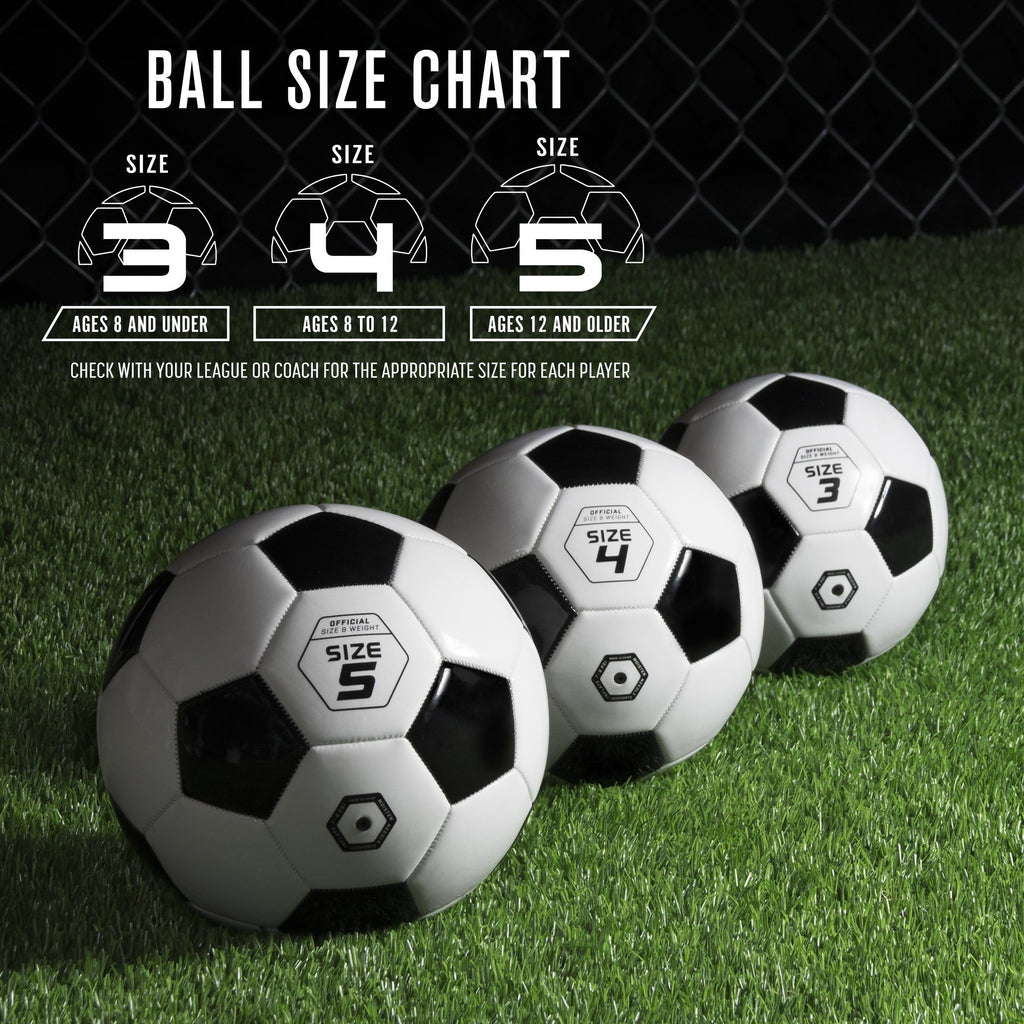 GoSports Classic Soccer Ball 6 Pack - Size 3 - with Premium Pump and Carrying Bag Soccer Ball playgosports.com 