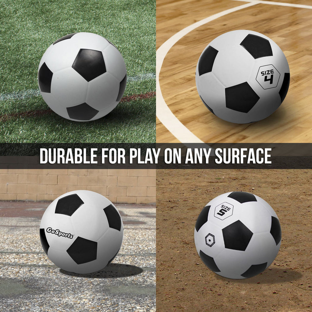 GoSports Size 5 Playground Soccer Ball 6 Pack | Indestructible Rubber Construction for Play on Any Surface | Includes Ball Pump & Carry Bag Soccer Ball playgosports.com 
