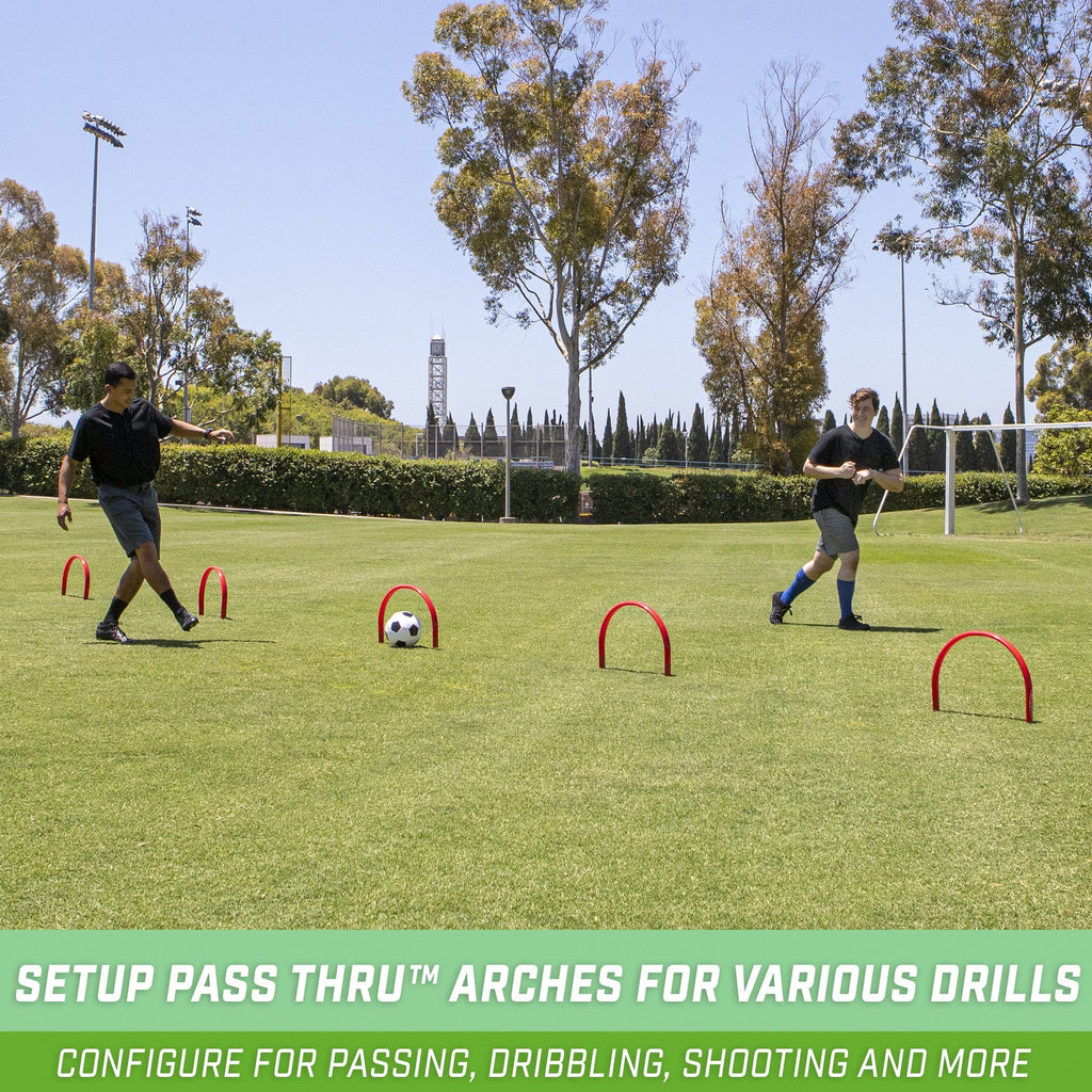 GoSports Pass Thru Soccer Training Arches for Grass | Great for Passing, Footwork and Kicking Drills for All Skill Levels Soccer playgosports.com 