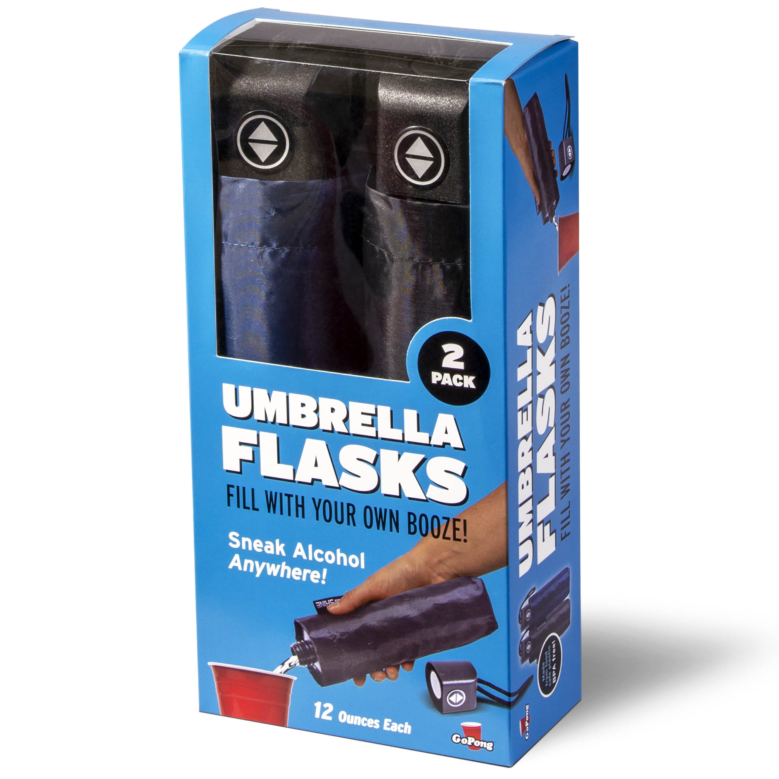 the umbrella flasks are a great way to keep your car from getting wet