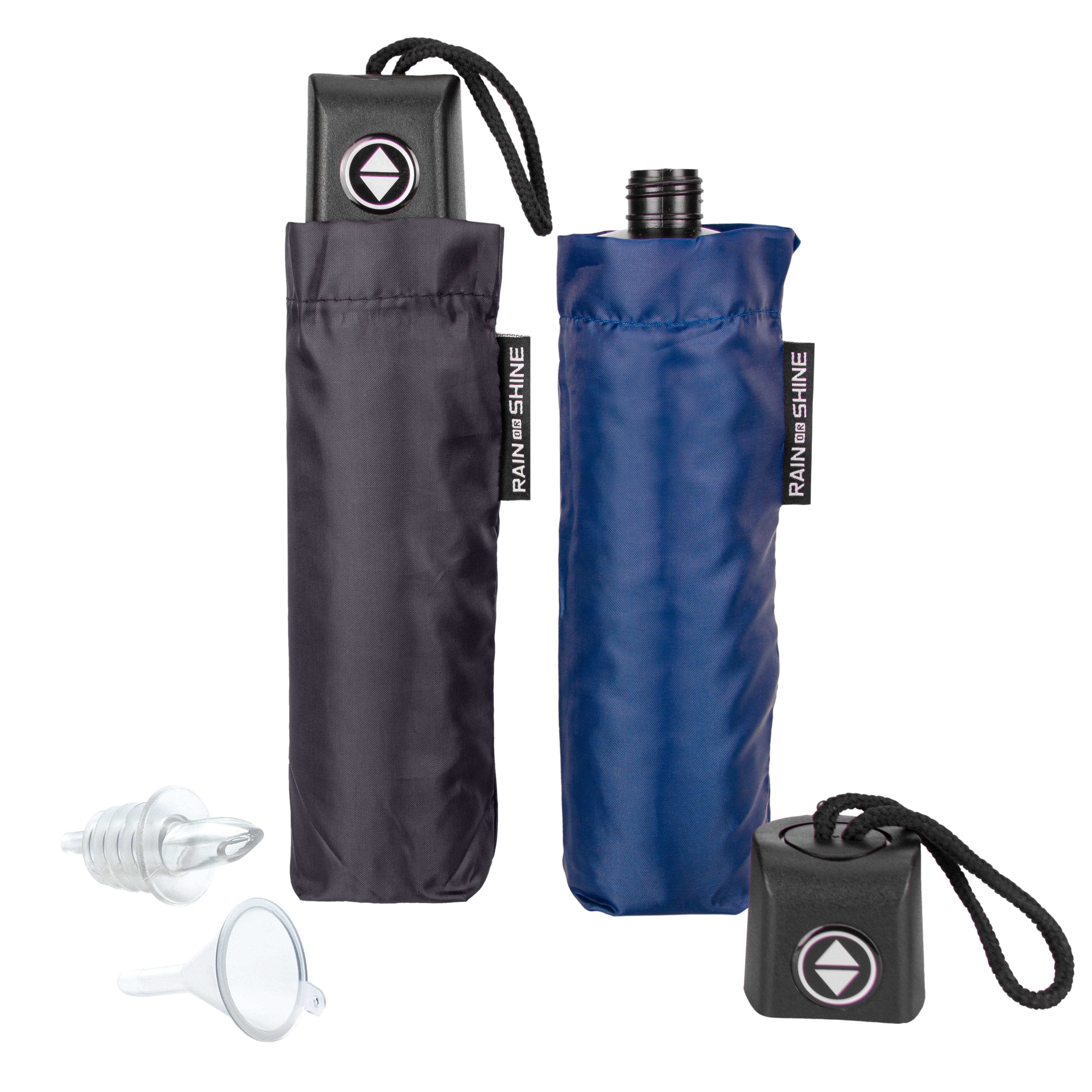 the water bottle with a pouch and a water bottle