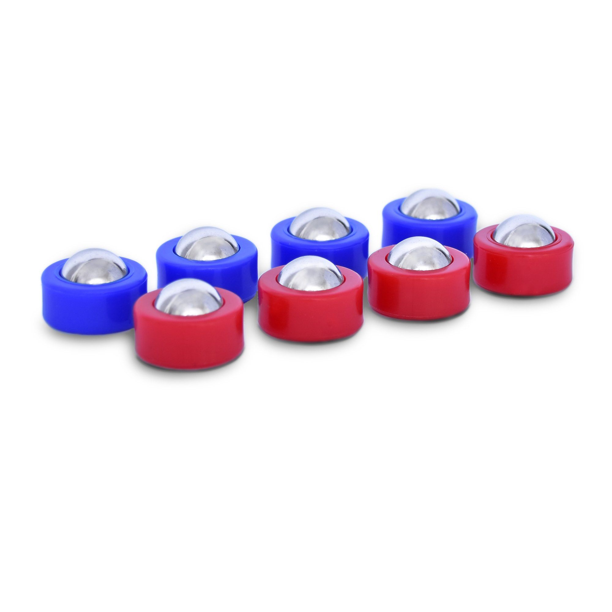 a set of four red, white and blue tapers