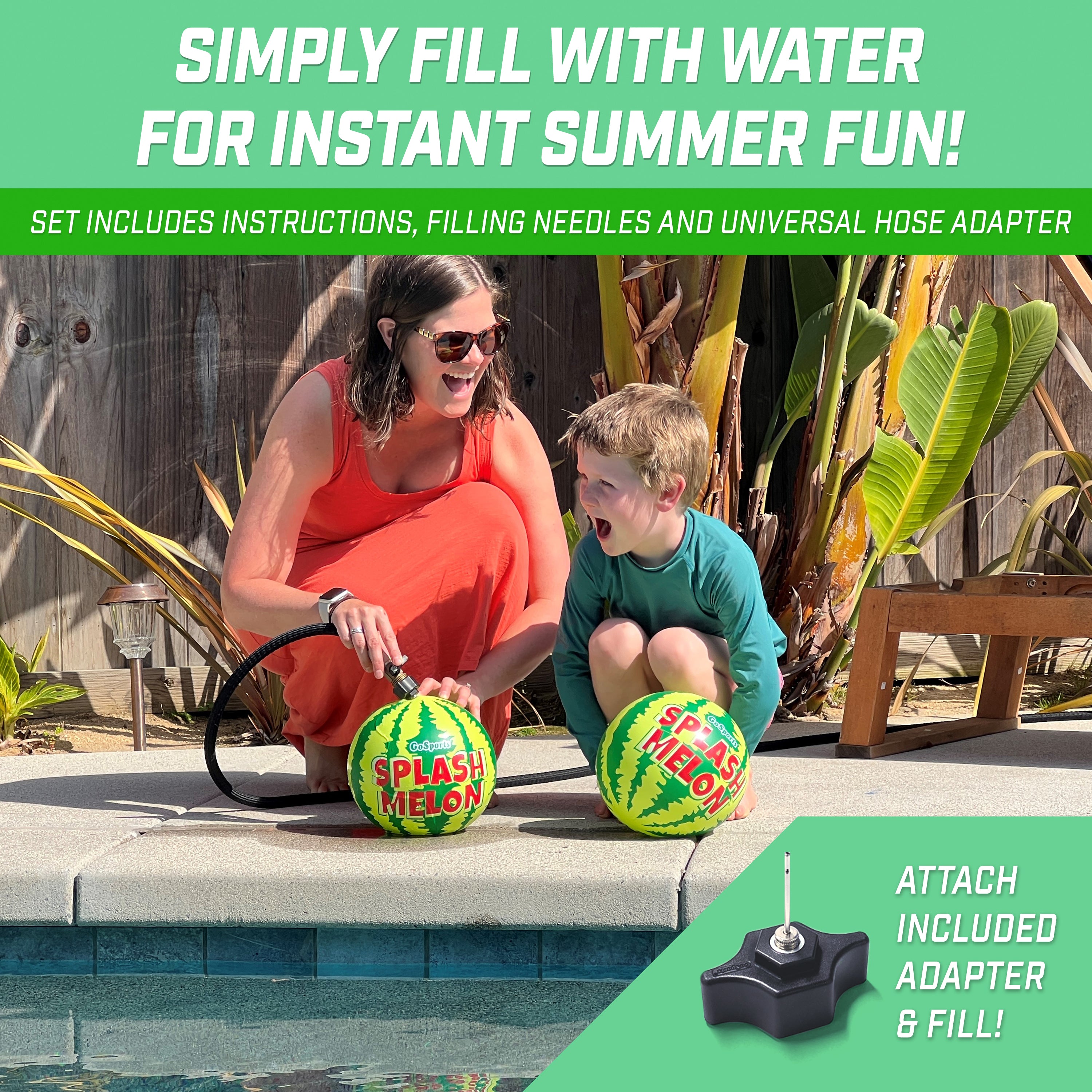 a woman and a child are playing with a ball