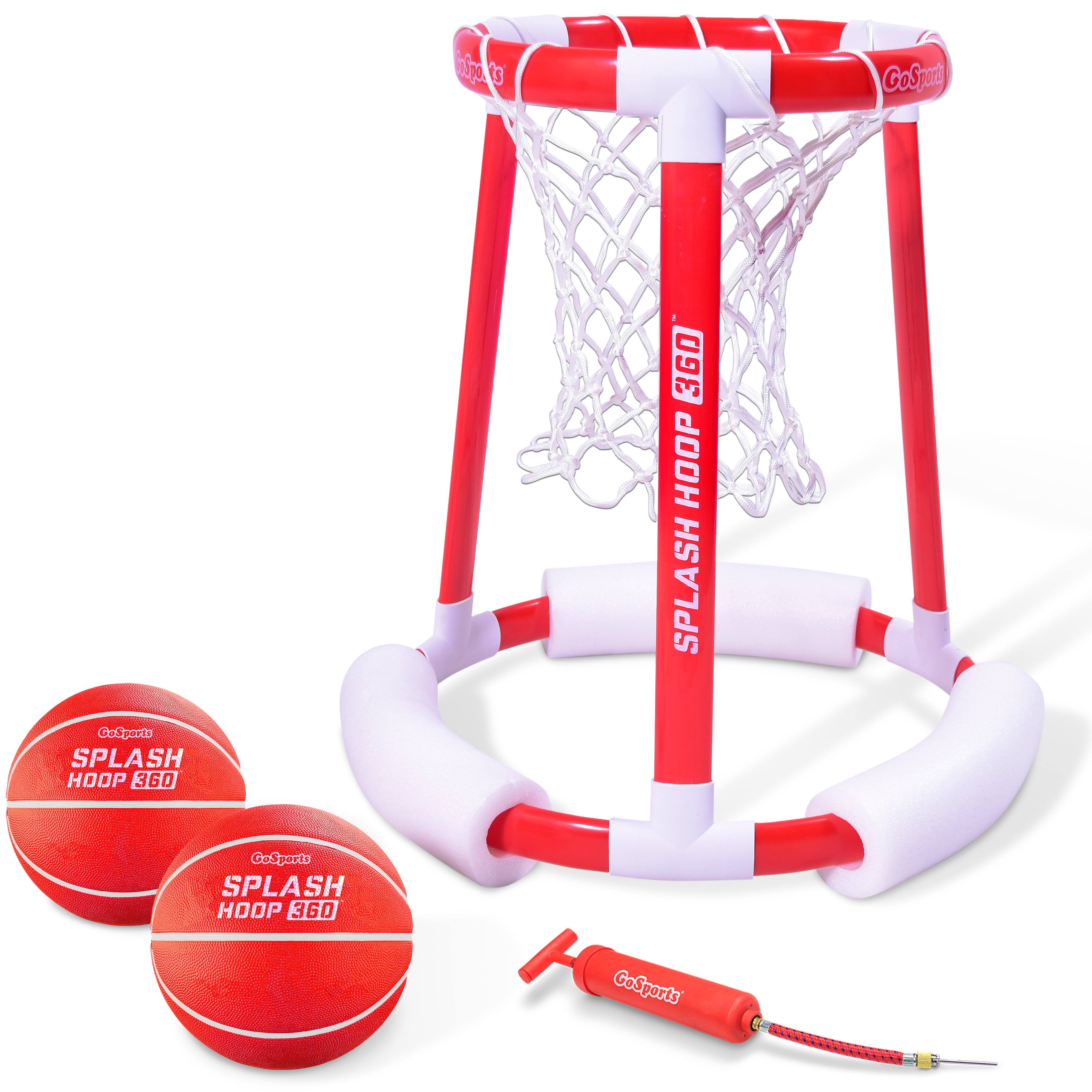 a basketball hoop with a ball and a basketball hoop
