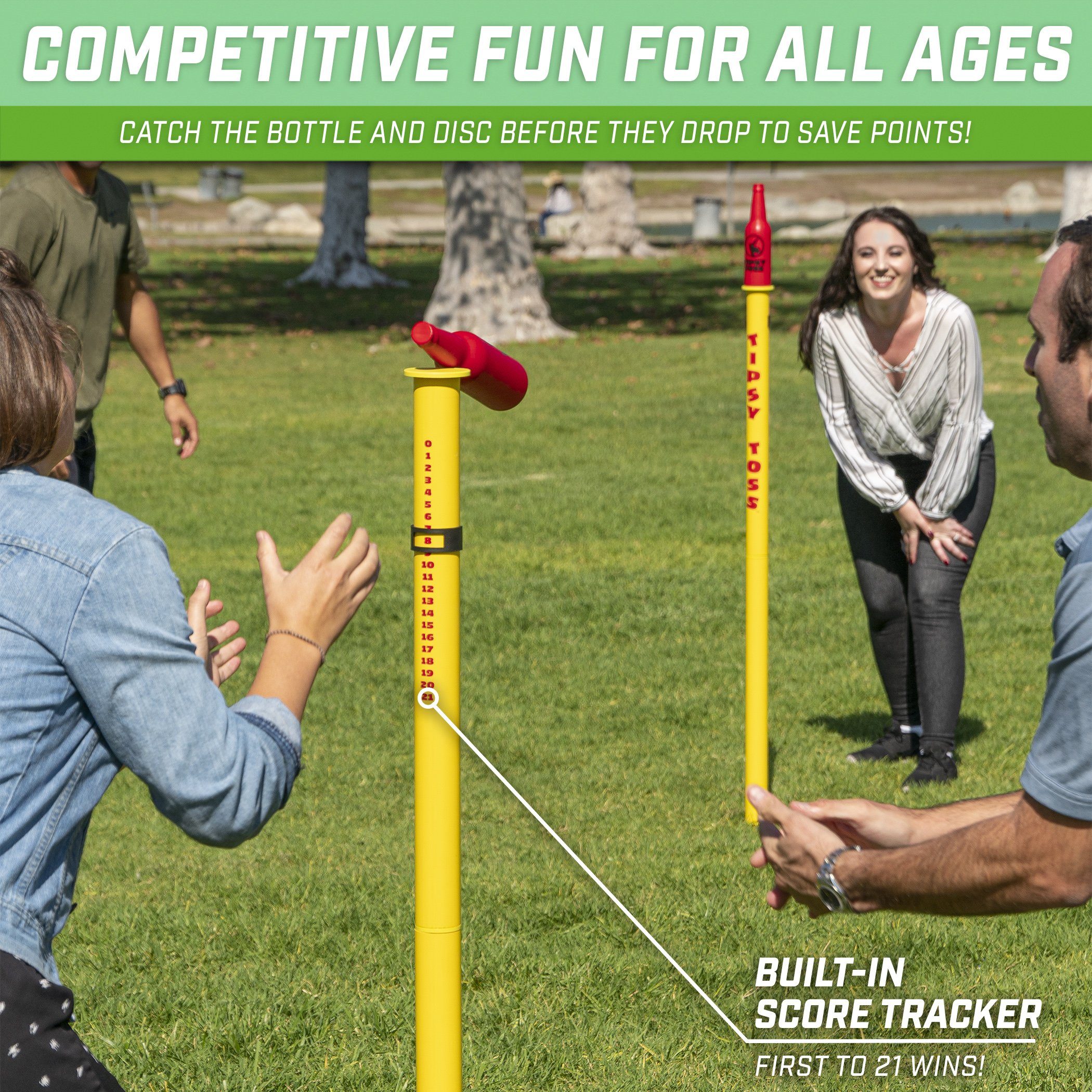 a man and woman playing a game of competitive