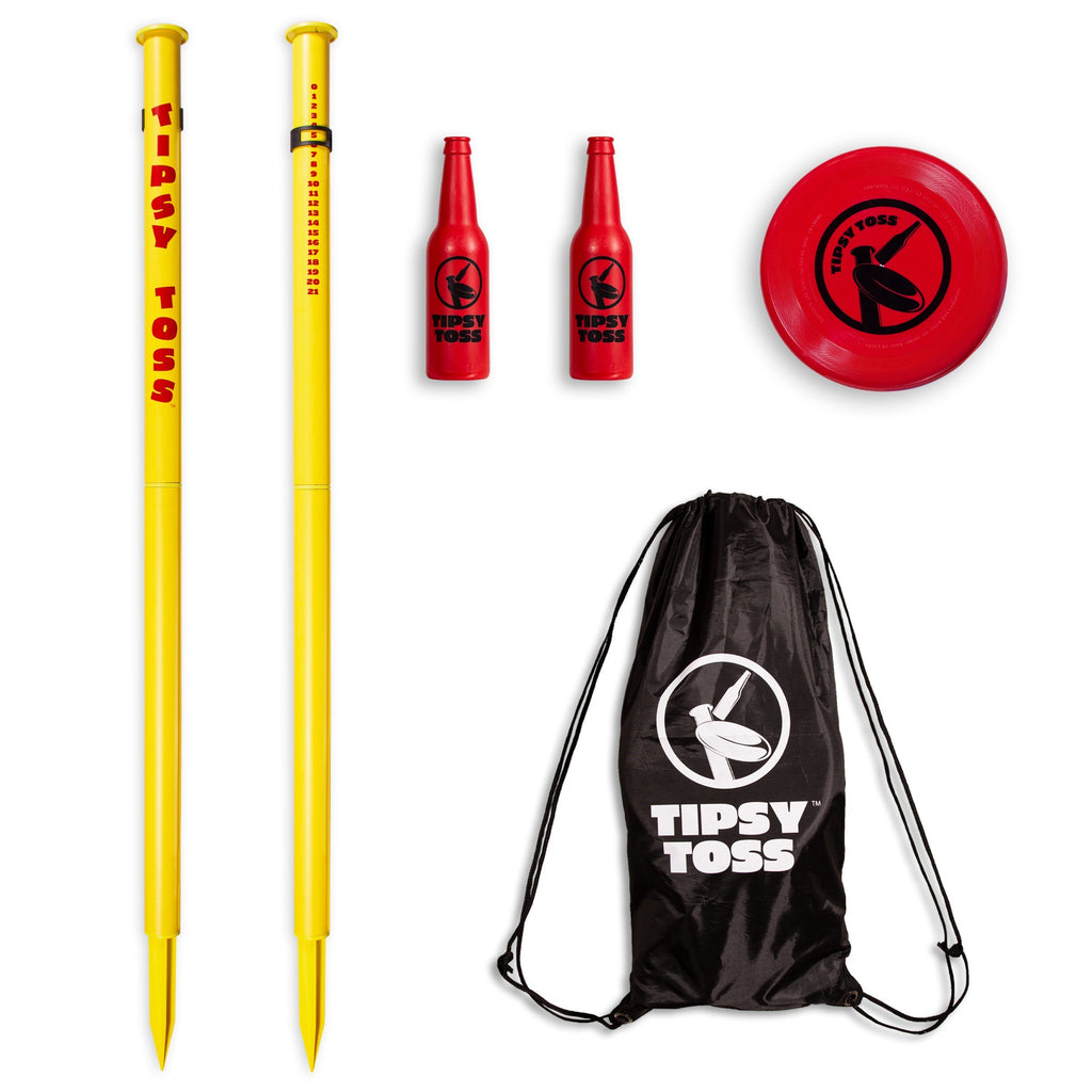 GoSports Tipsy Toss Game Set | Flying Disc Bottle Drop Yard Game Washer Toss playgosports.com 