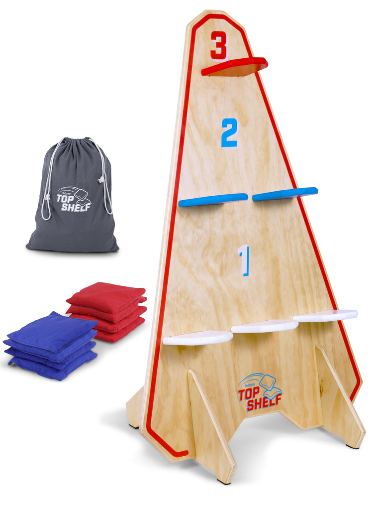 GoSports Top Shelf Toss Vertical Cornhole Game - Bean Bag Toss with a Twist - Includes Tote Bag playgosports.com 