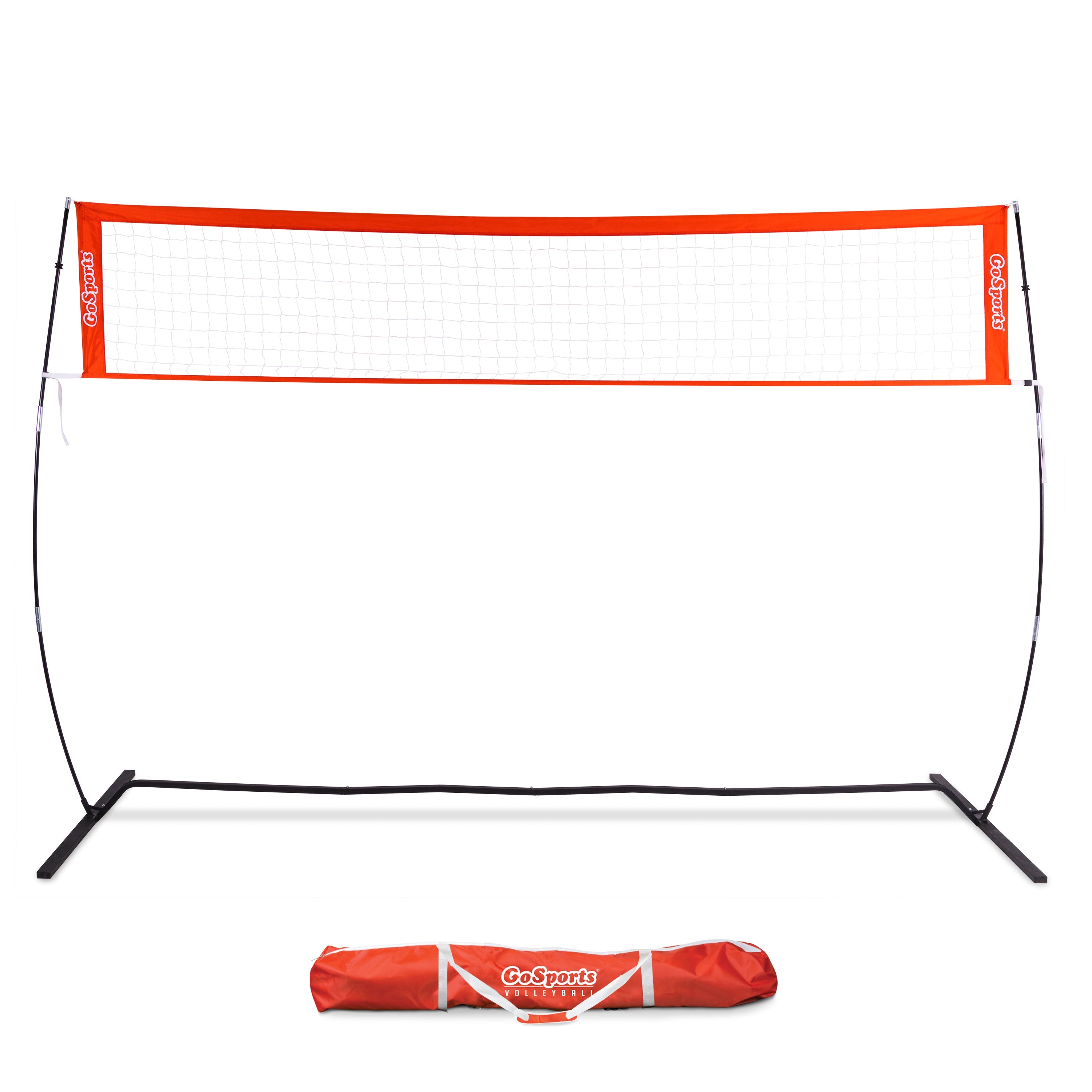 a volleyball net with a bag on the side