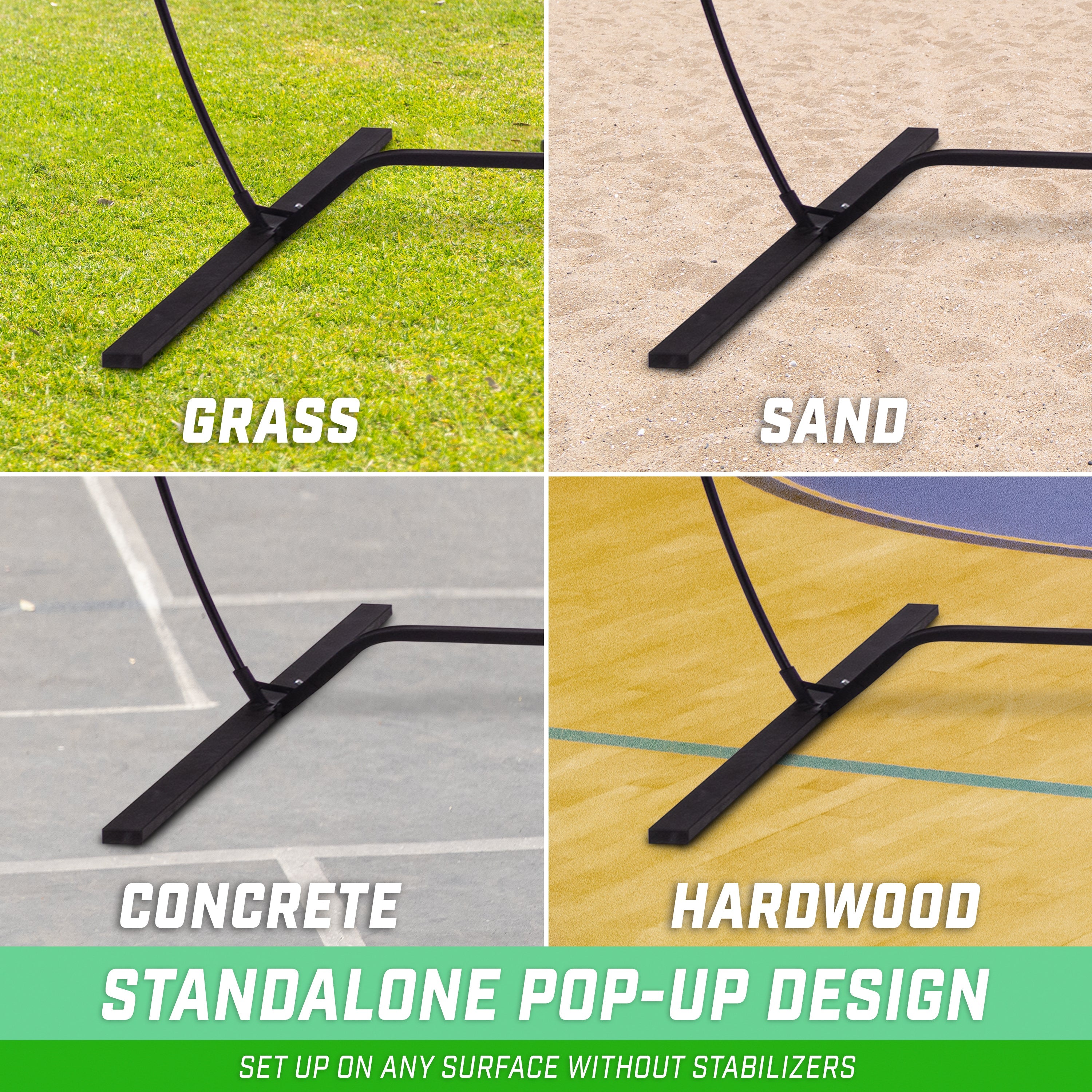 a set of four different images of a basketball court