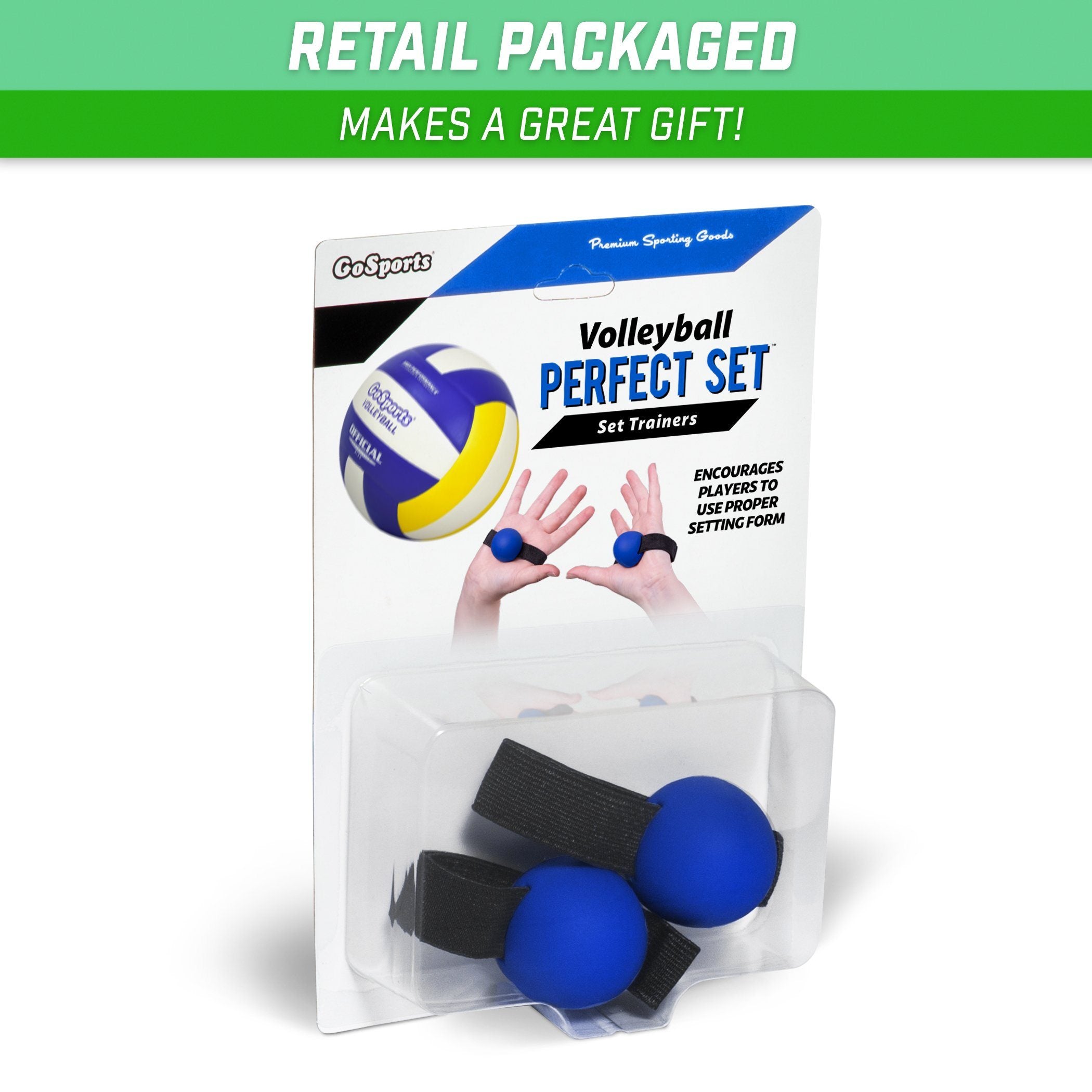 volleyball ball set with blue balls