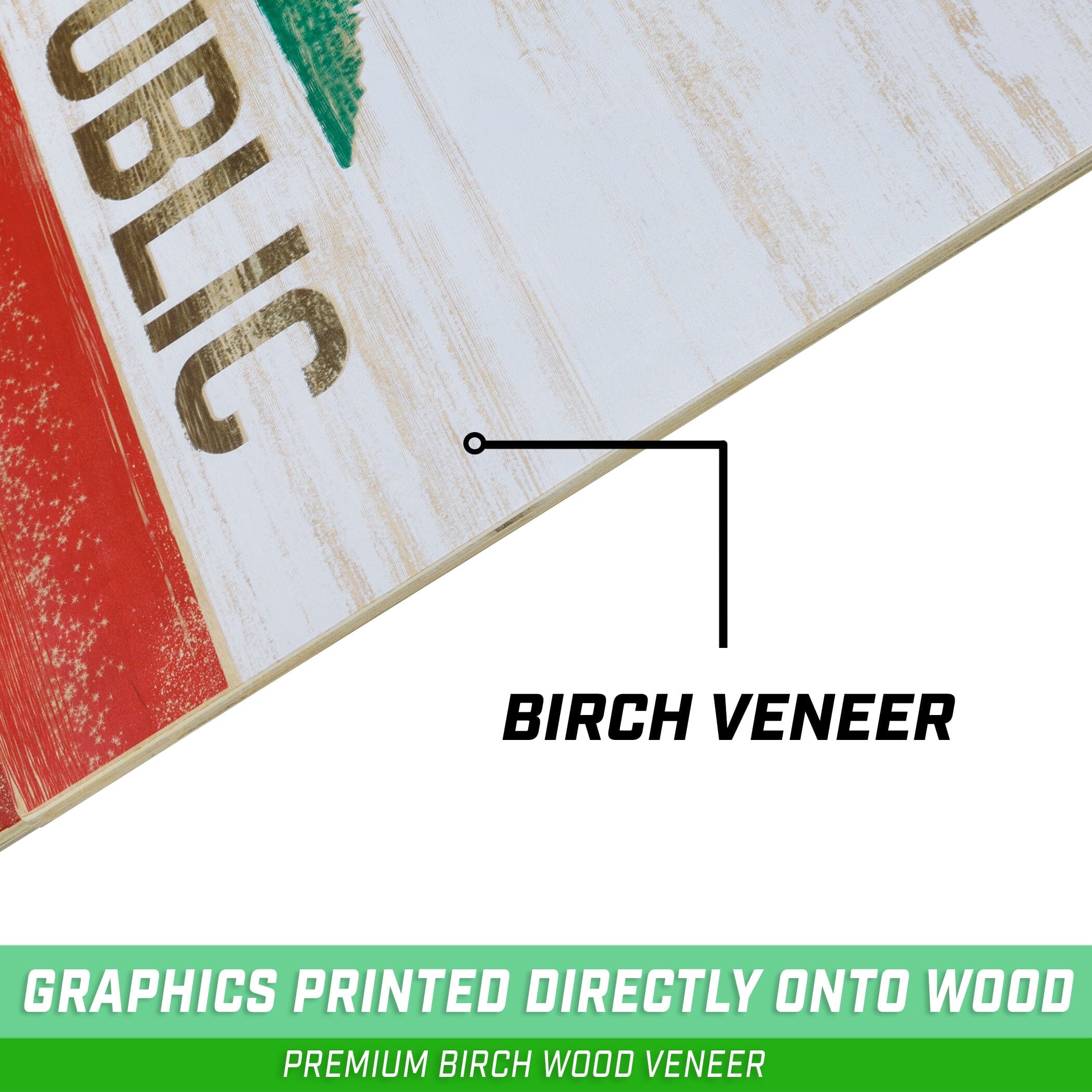 a wooden sign with the words brer and a green arrow