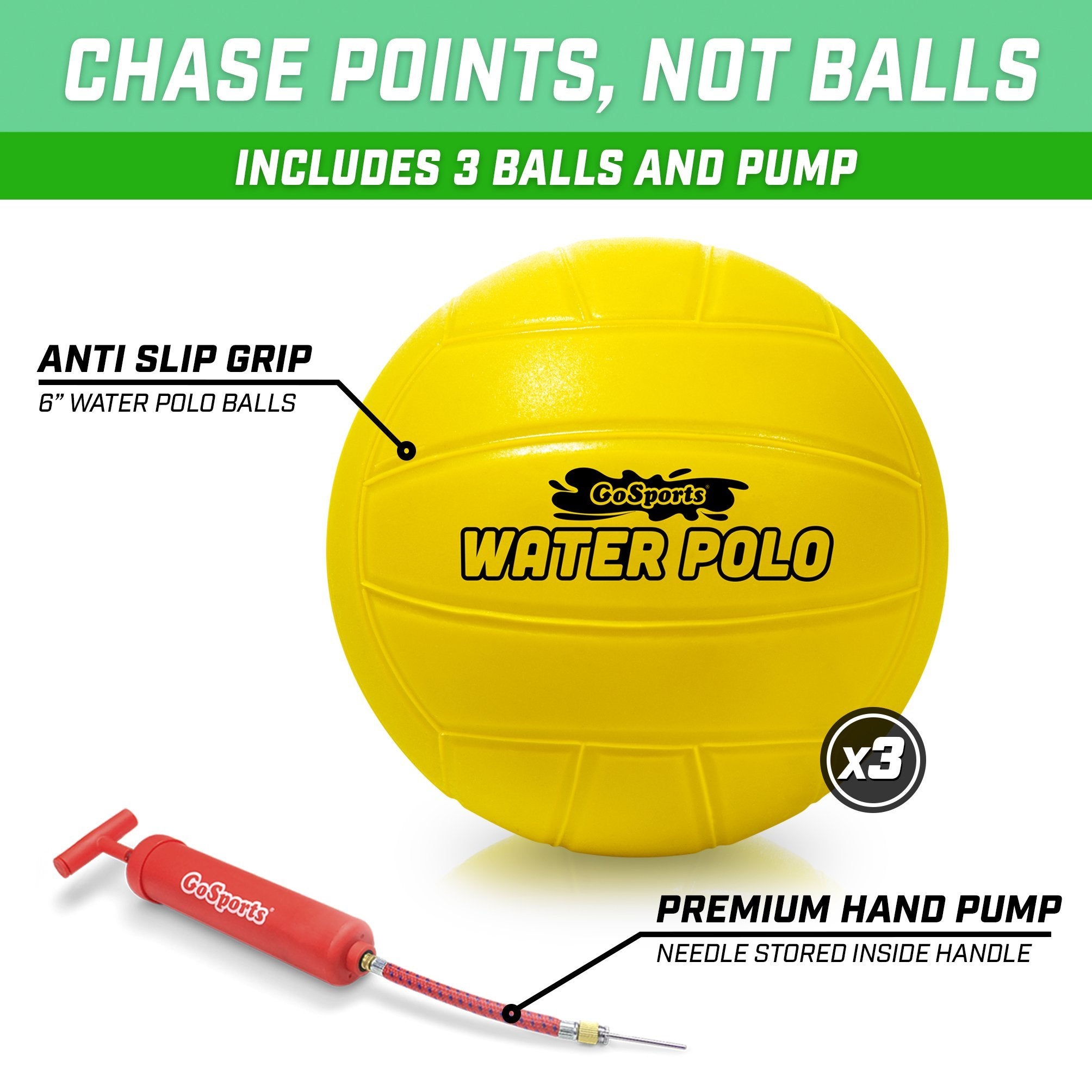 water polo ball with pump