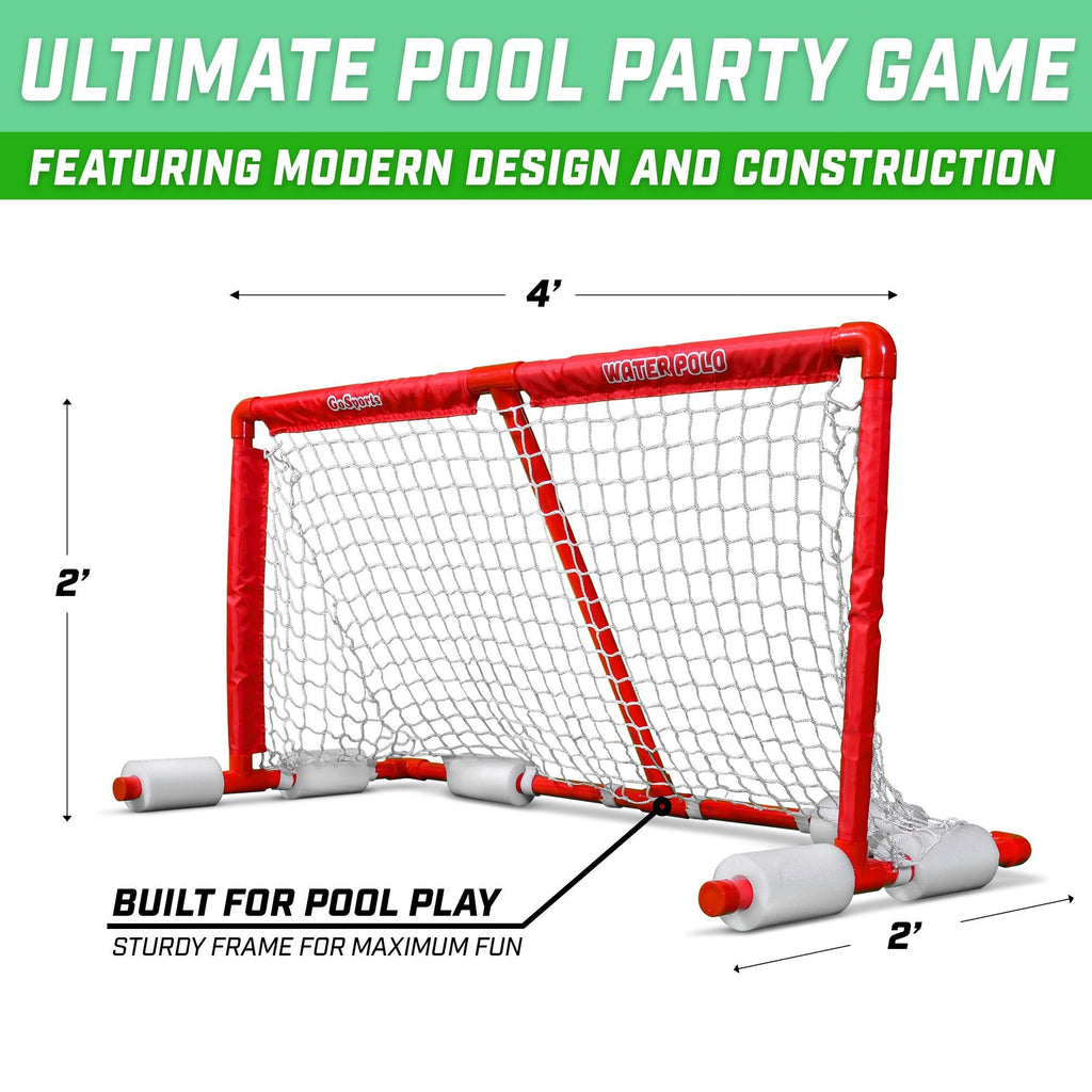 GoSports Floating Water Polo Game Set | Must Have Summer Pool Game | Includes Goal and 3 Balls Water Polo playgosports.com 