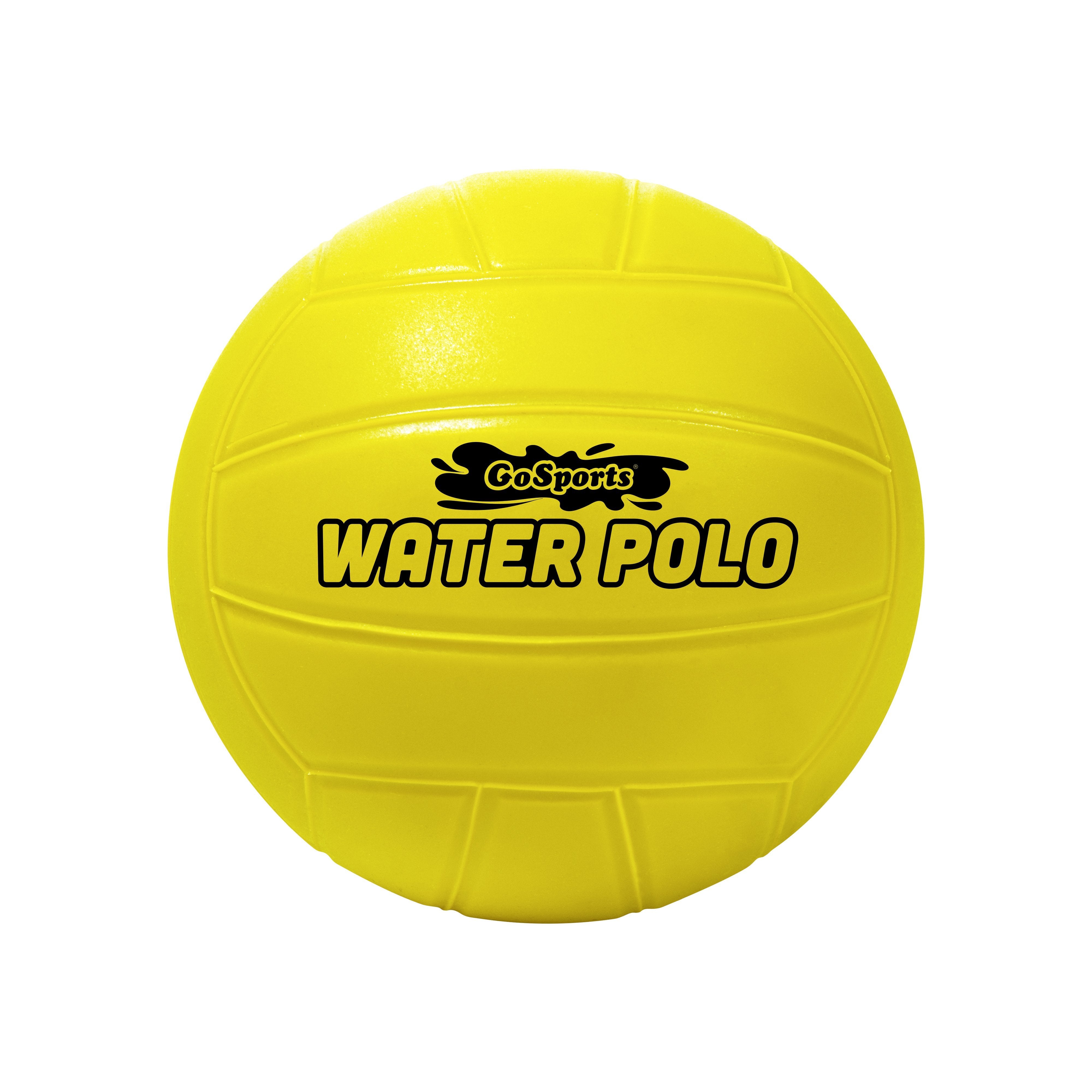 a yellow water polo ball with the word water polo on it