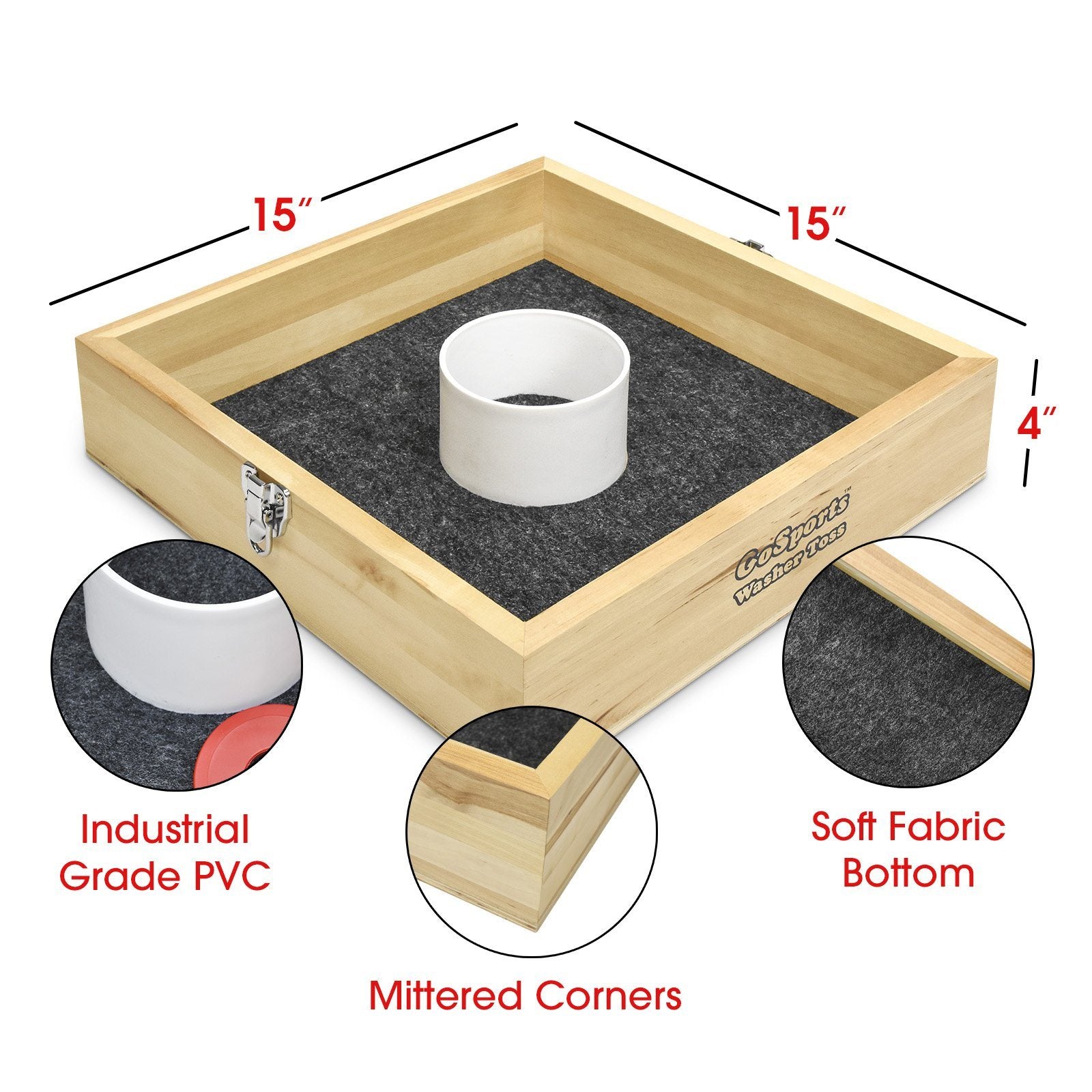 a wooden box with a cup and a cup holder