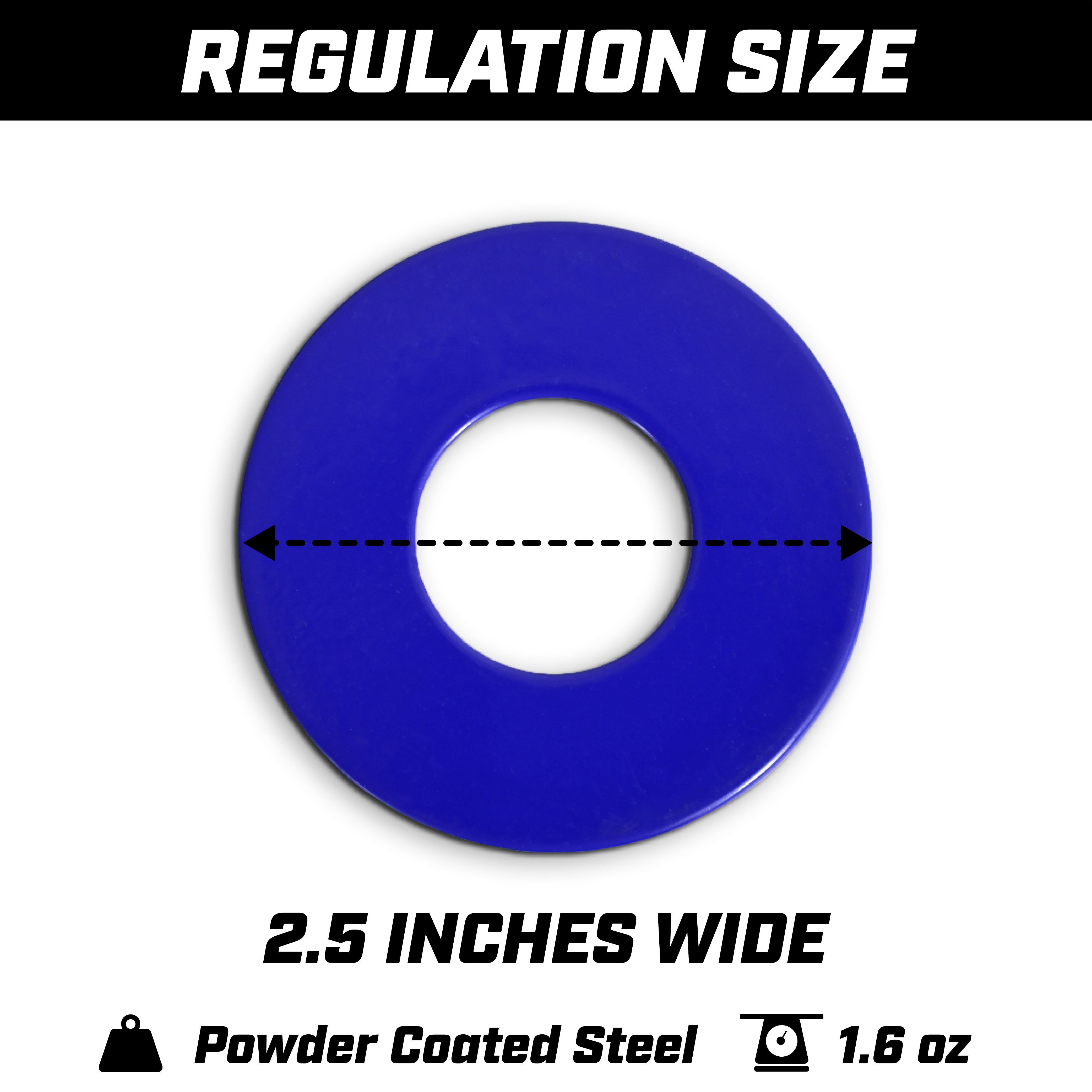 a blue ring with the words regulation 2 inch