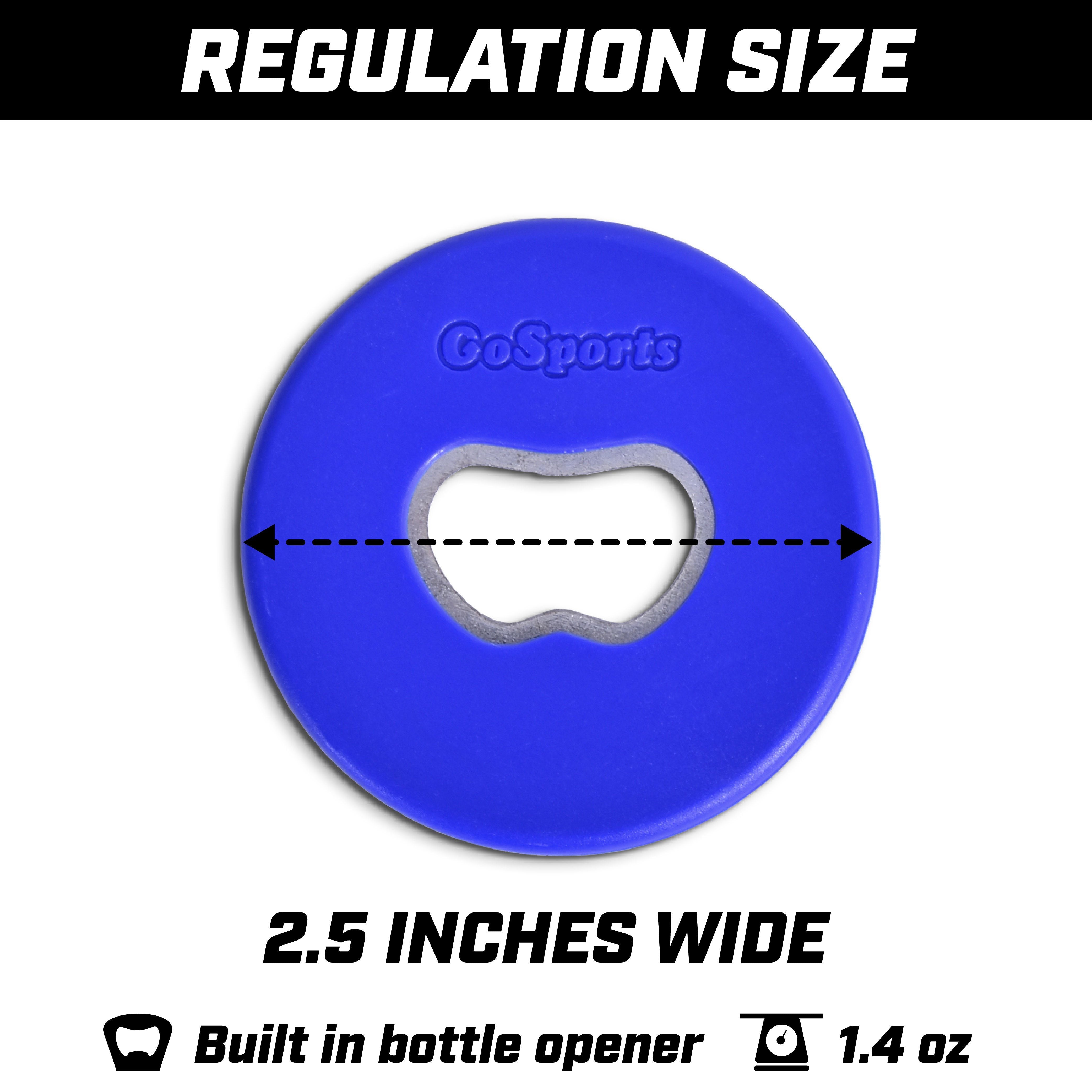a blue rubber pad with the words, ' regulation ' and ' regulation '