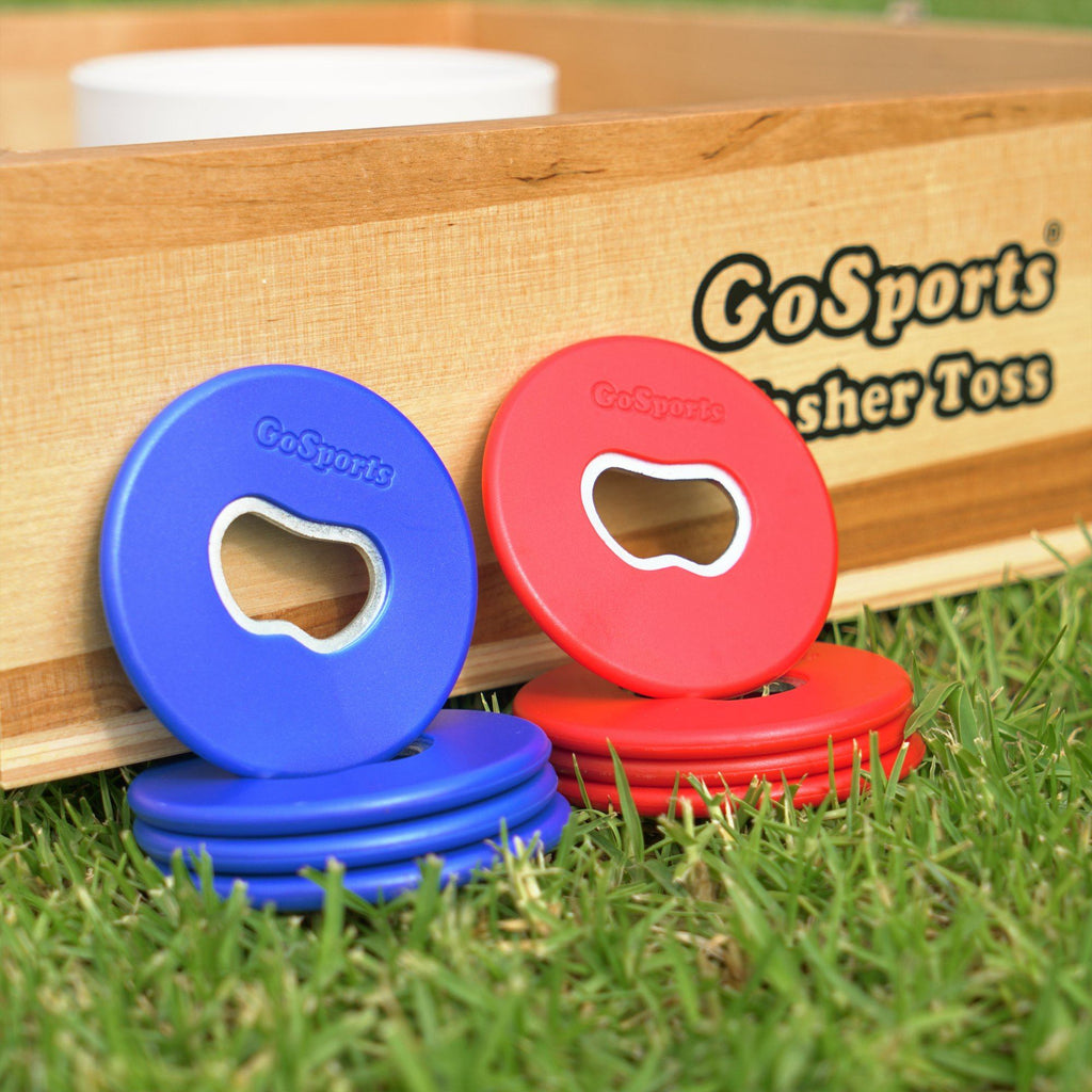 GoSports Bottle Opener Replacement Washer Set - Plastic Coated Metal with Bottle Opener - Set of 8 Washers Washer Toss playgosports.com 