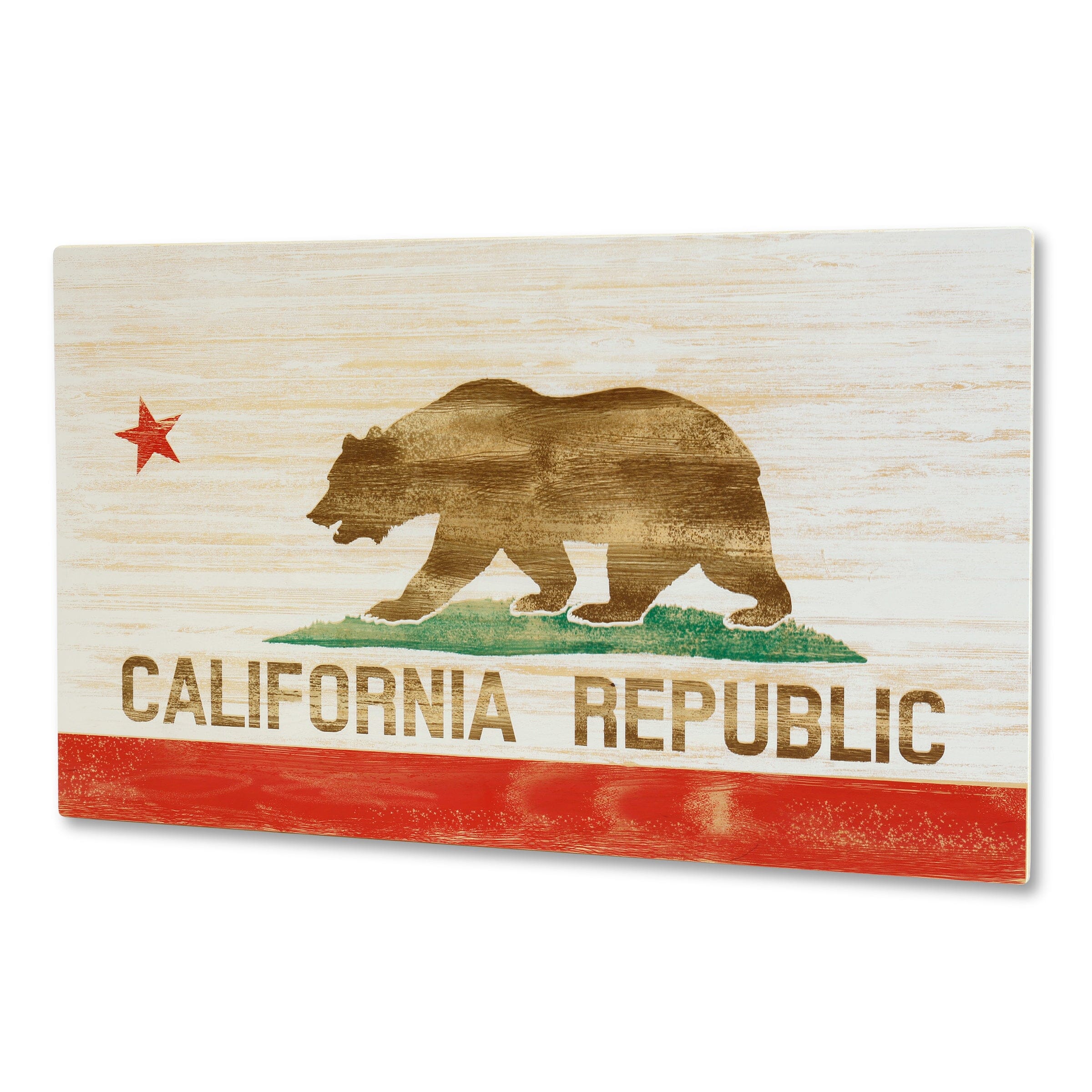 california flag wood sign