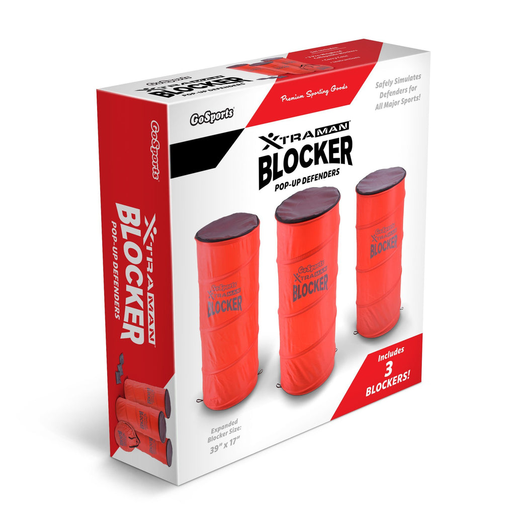 GoSports XTRAMAN Blocker Pop-Up Defenders 3 Pack - Safely Simulate Defenders for All Major Sports - Basketball, Soccer, Football and More Xman playgosports.com 