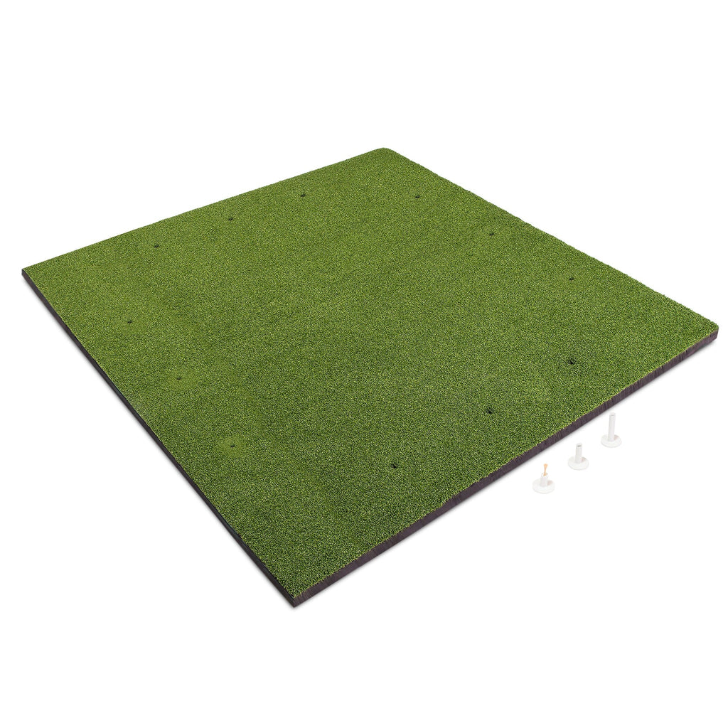 GoSports Golf Hitting Mat PRO 5' x 5' Artificial Turf Mat for Indoor/Outdoor Practice - Includes 3 Rubber Tees Playgosports.com 