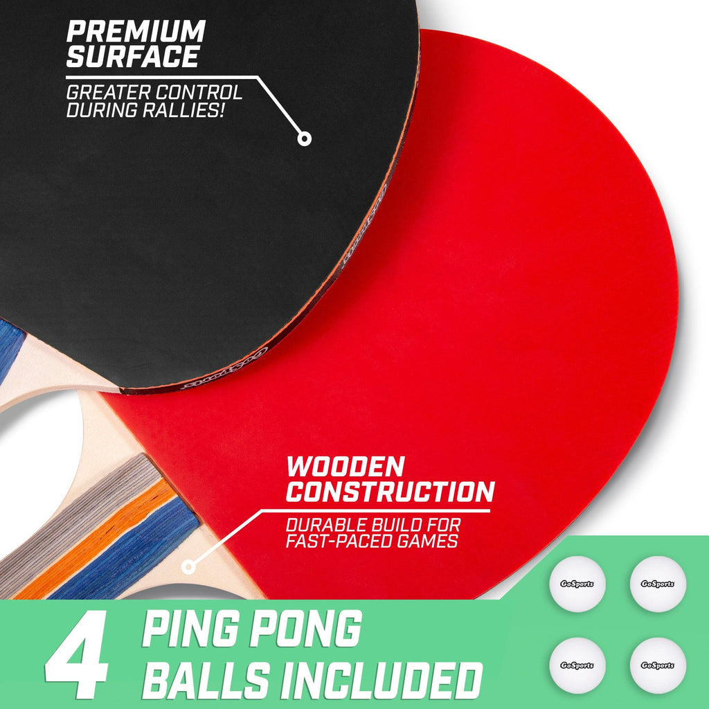 GoSports 6 ft x 3 ft Mid-size Table Tennis Game - Red Pickle Ball playgosports.com 